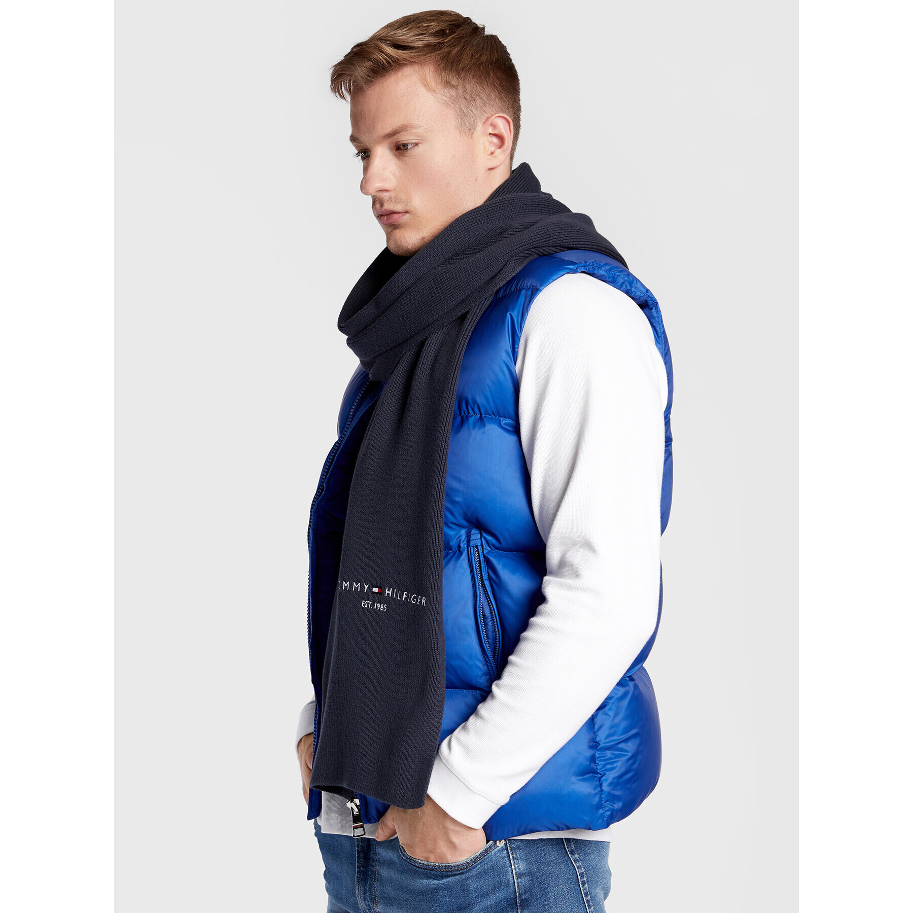 Tommy Hilfiger Шал Horizon AM0AM10372 Тъмносин - Pepit.bg