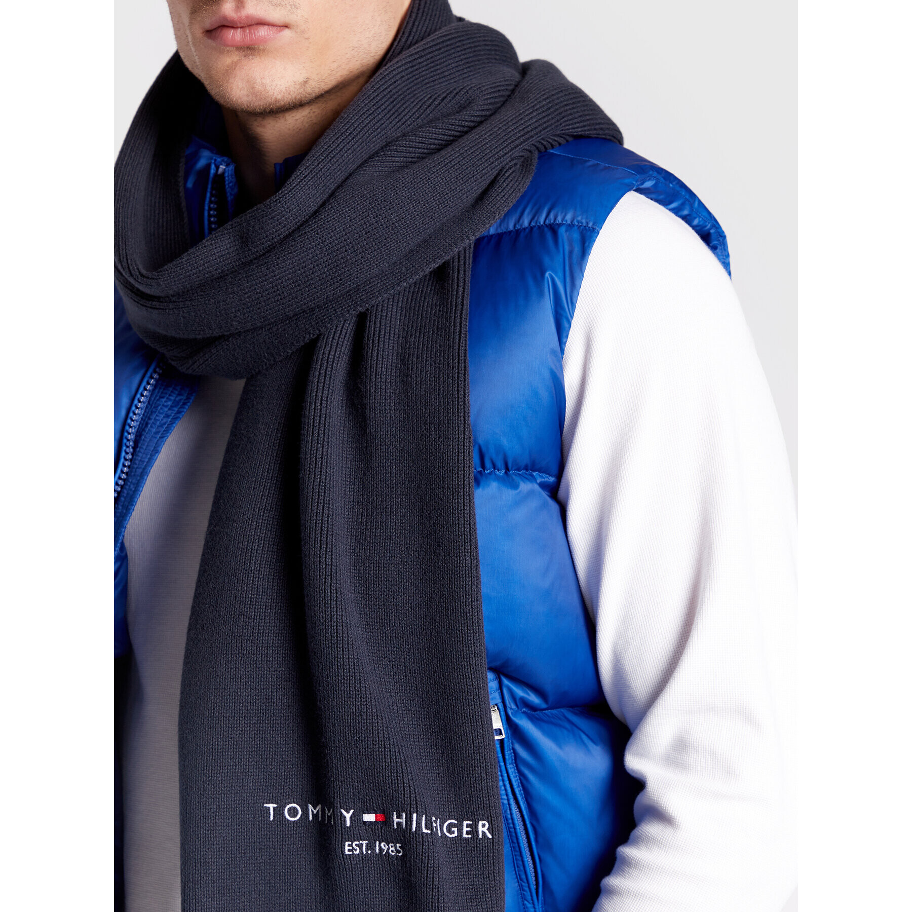 Tommy Hilfiger Шал Horizon AM0AM10372 Тъмносин - Pepit.bg
