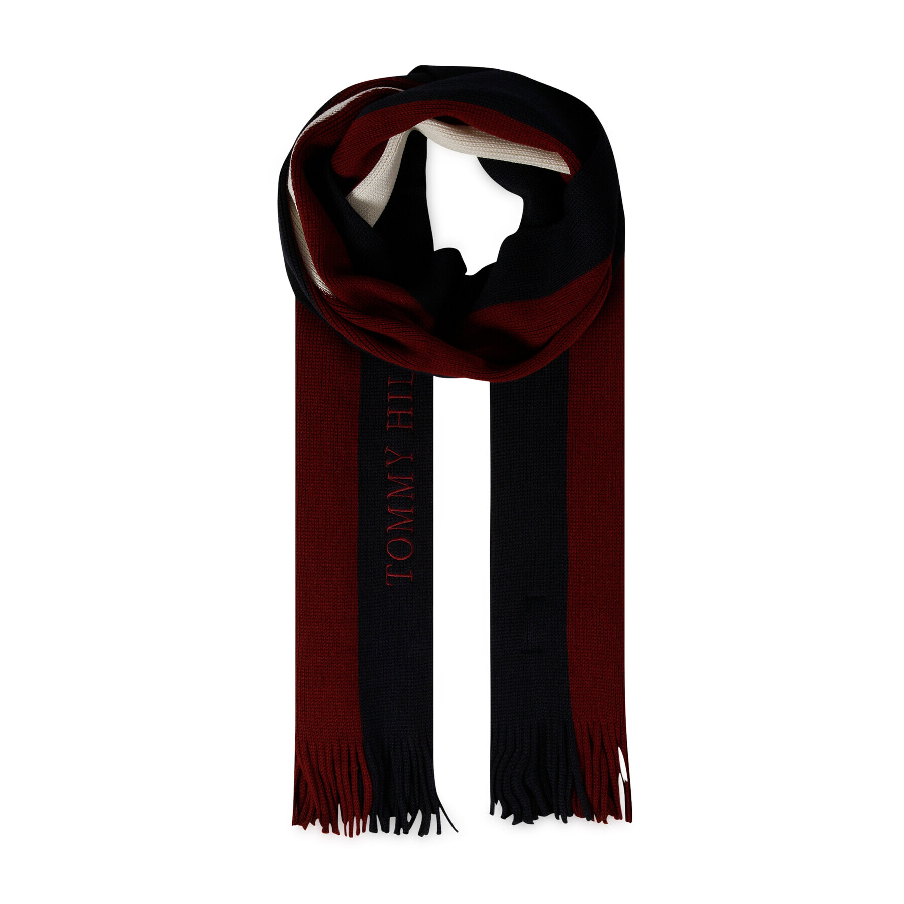 Tommy Hilfiger Шал Prep Raschelle Scarf AM0AM10367 Бордо - Pepit.bg