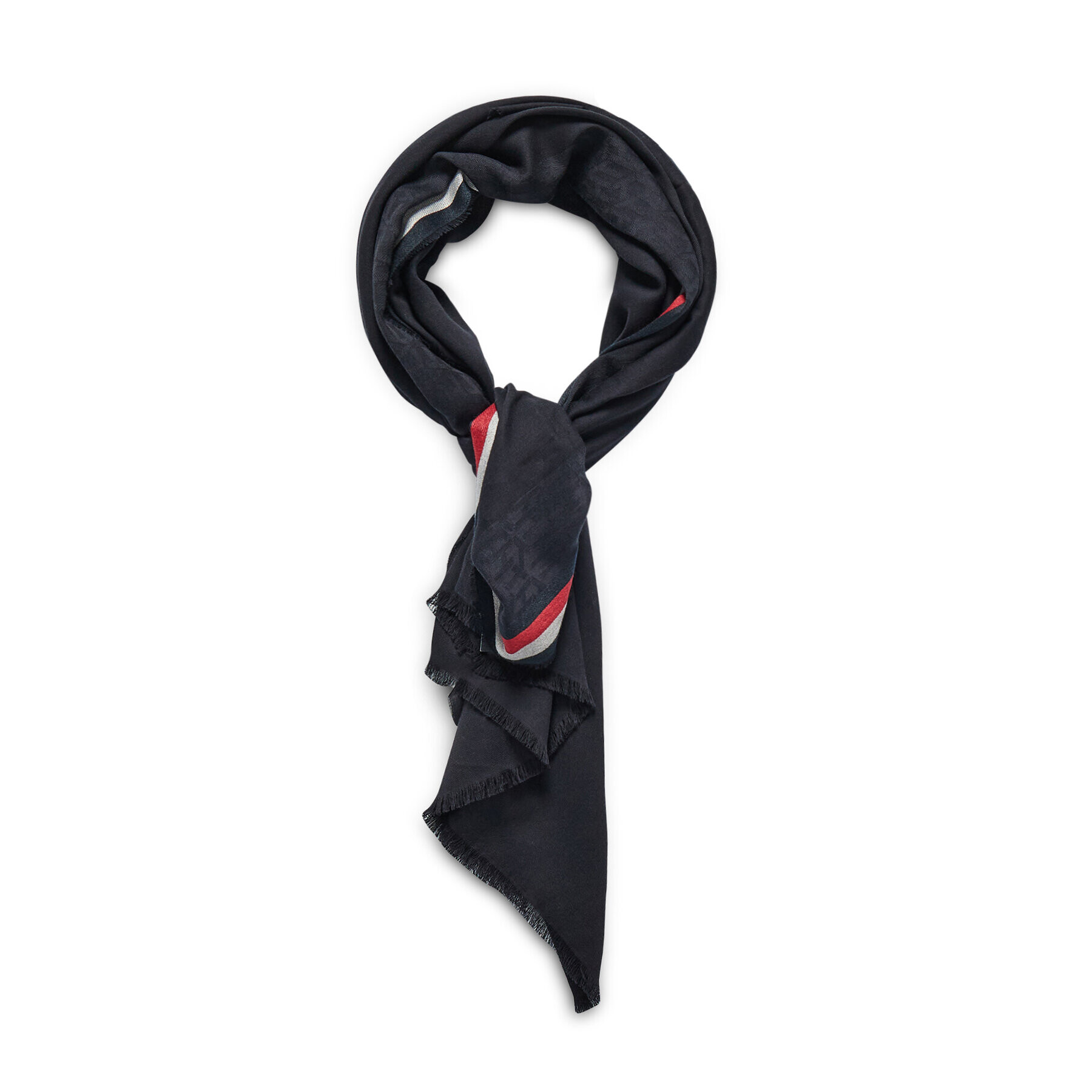 Tommy Hilfiger Шал Selvedge Scarf AM0AM07886 Черен - Pepit.bg