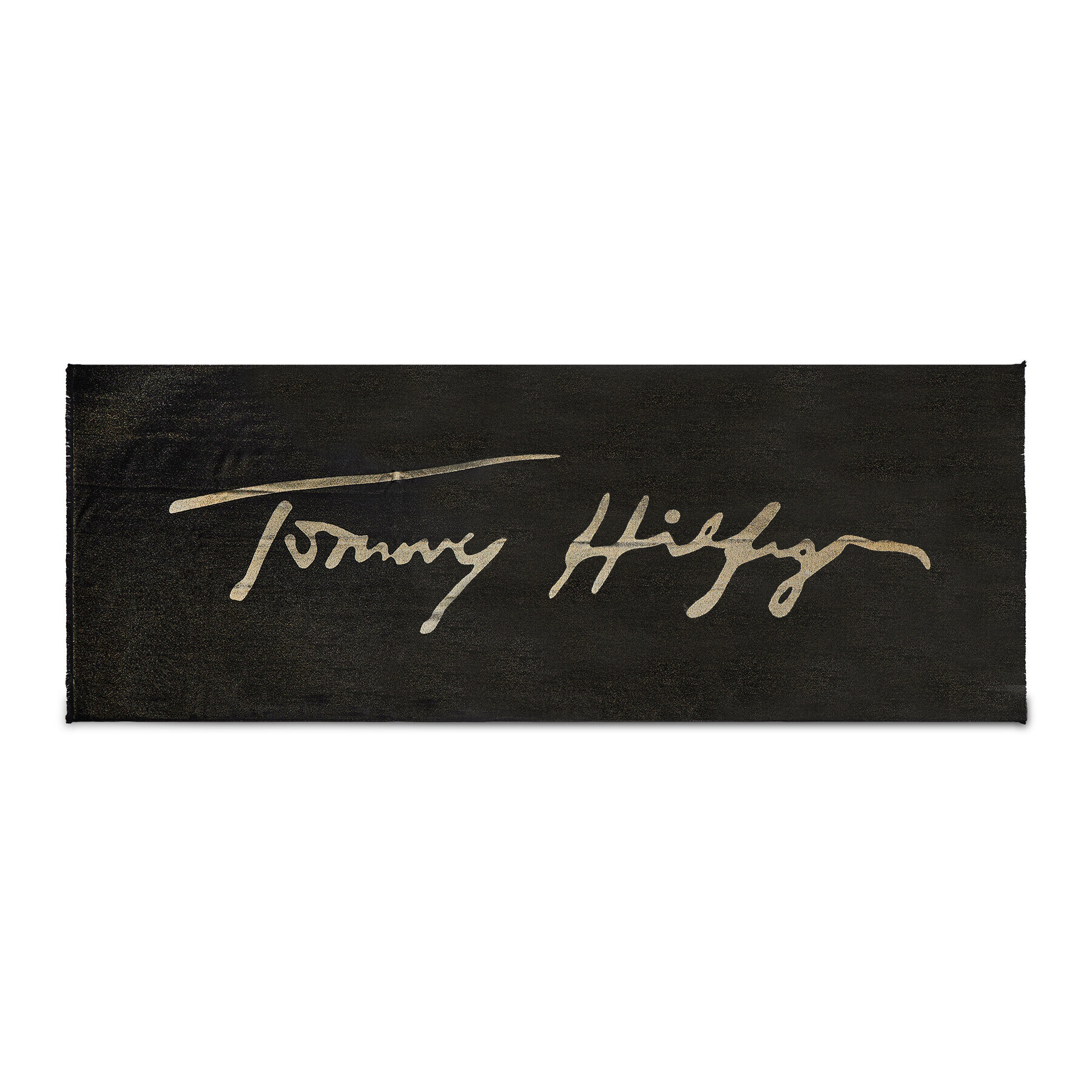 Tommy Hilfiger Шал Signature AW0AW11005 Черен - Pepit.bg