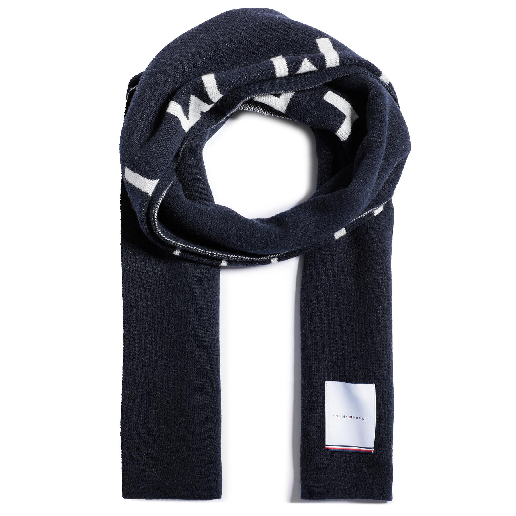 Tommy Hilfiger Шал Tommy Shopper Scarf AW0AW08787 Тъмносин - Pepit.bg