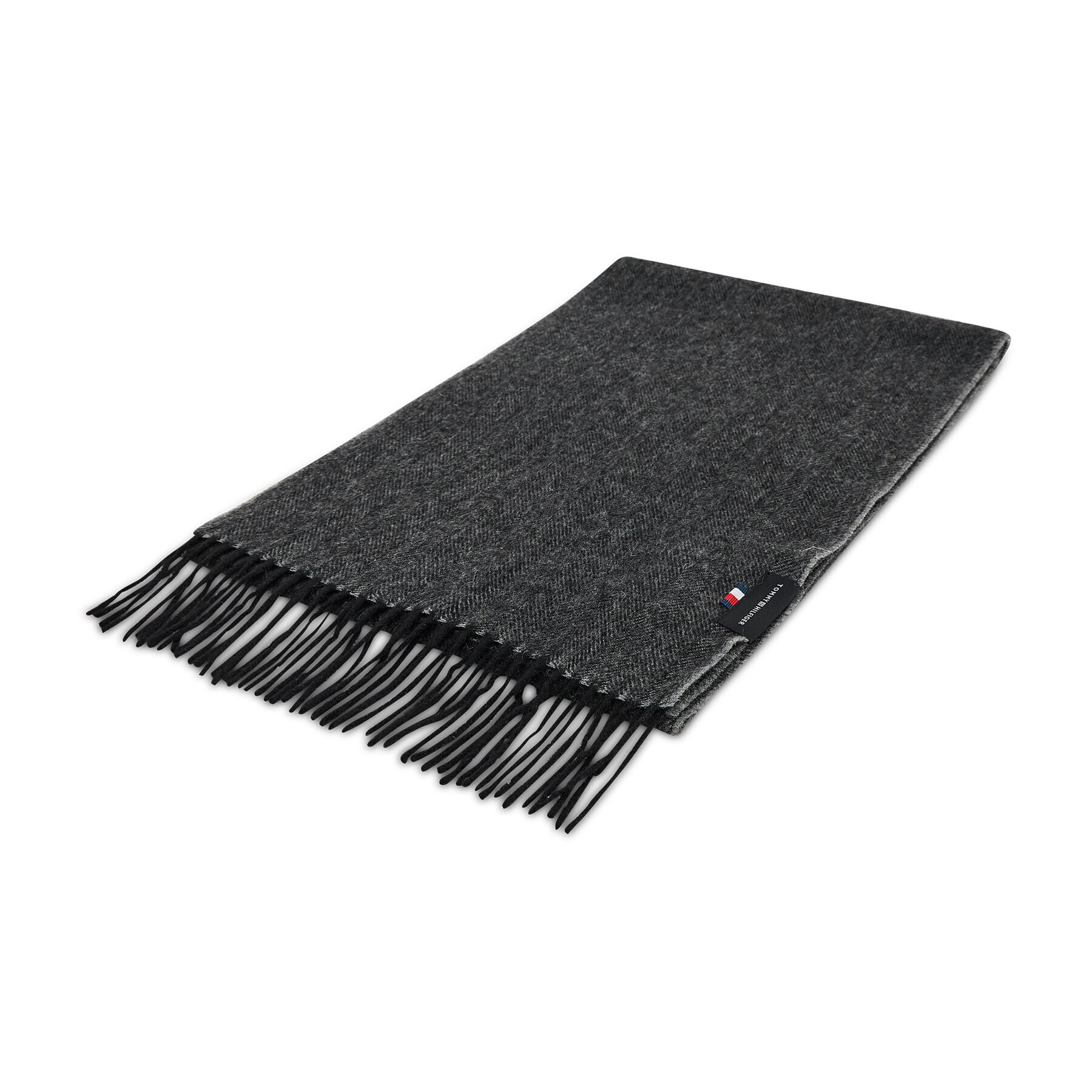 Tommy Hilfiger Шал Uptown Wool Herringbone Scarf AM0AM07889 Сив - Pepit.bg