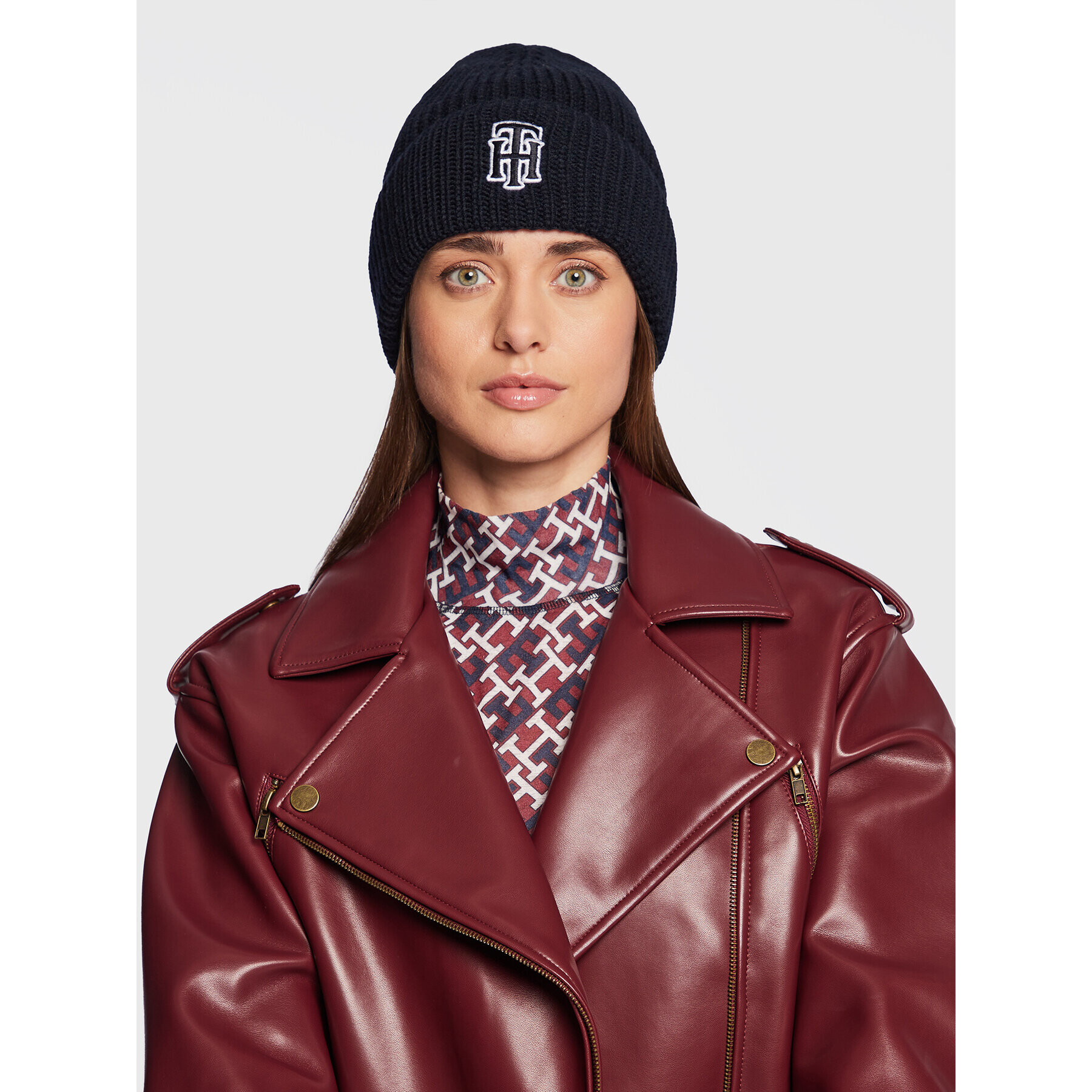 Tommy Hilfiger Шапка AW0AW14032 Тъмносин - Pepit.bg