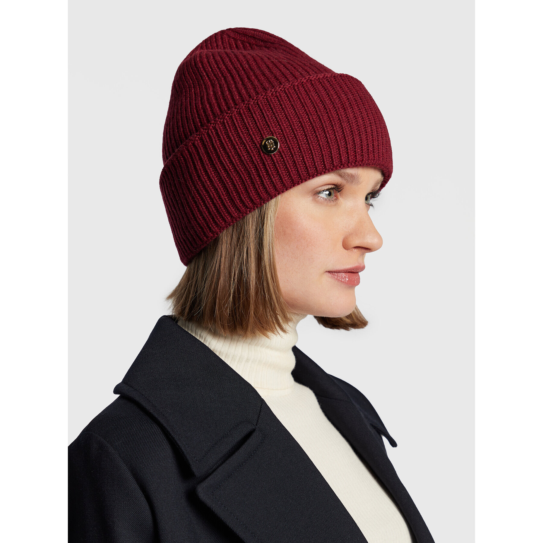 Tommy Hilfiger Шапка Elevated AW0AW13820 Бордо - Pepit.bg