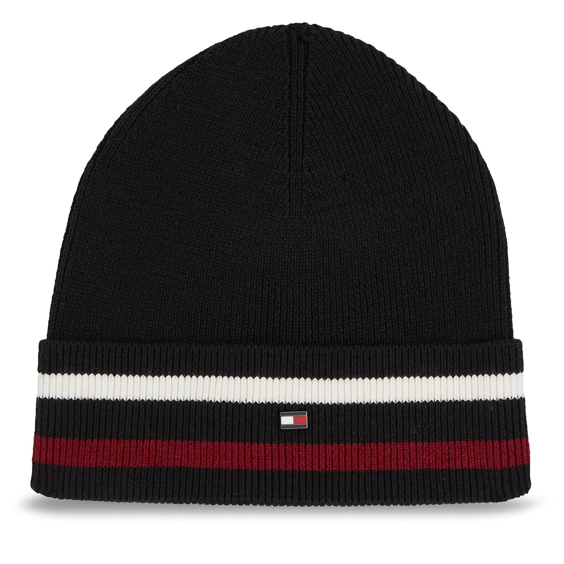 Tommy Hilfiger Шапка Elevated Wool Flag Beanie AM0AM11497 Черен - Pepit.bg