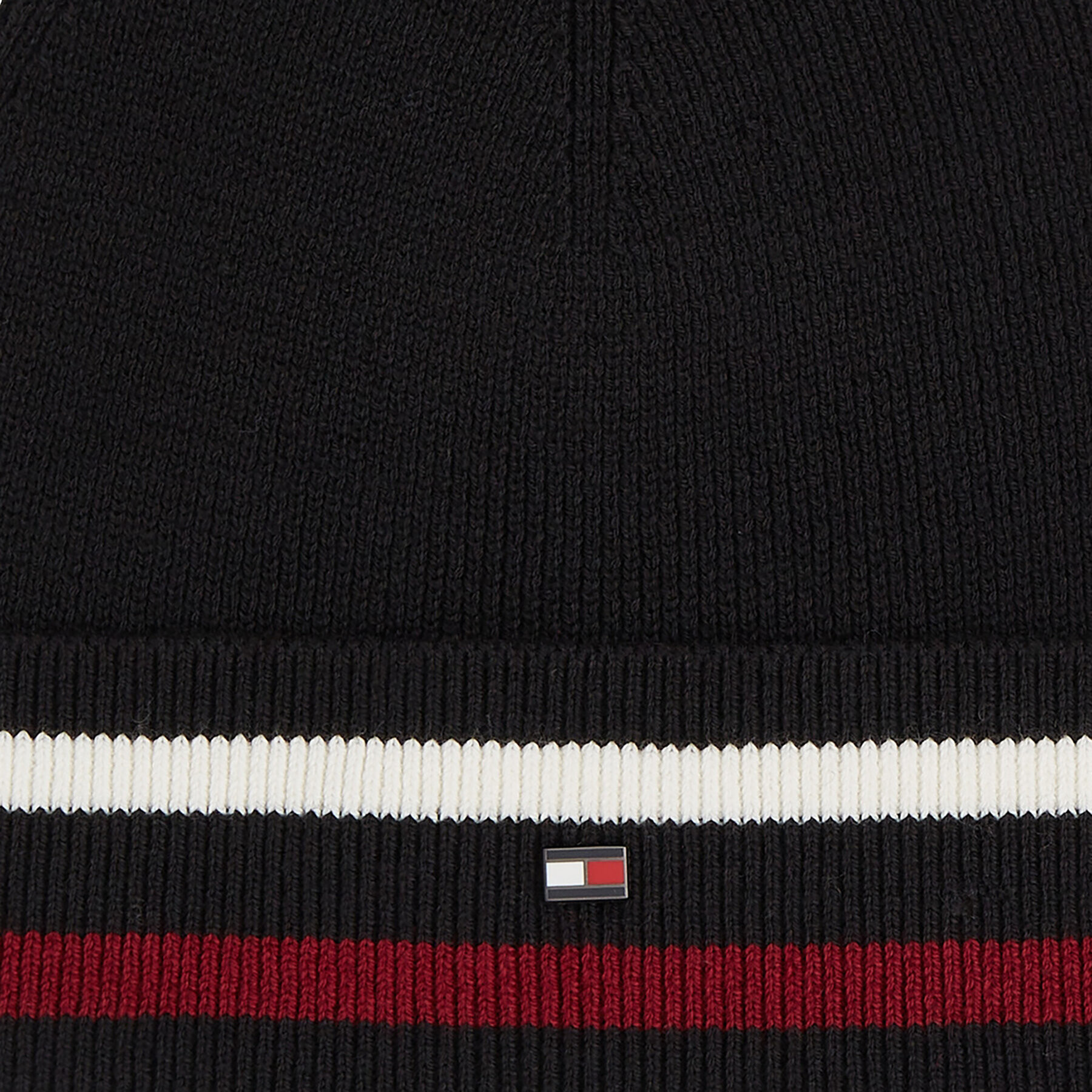 Tommy Hilfiger Шапка Elevated Wool Flag Beanie AM0AM11497 Черен - Pepit.bg