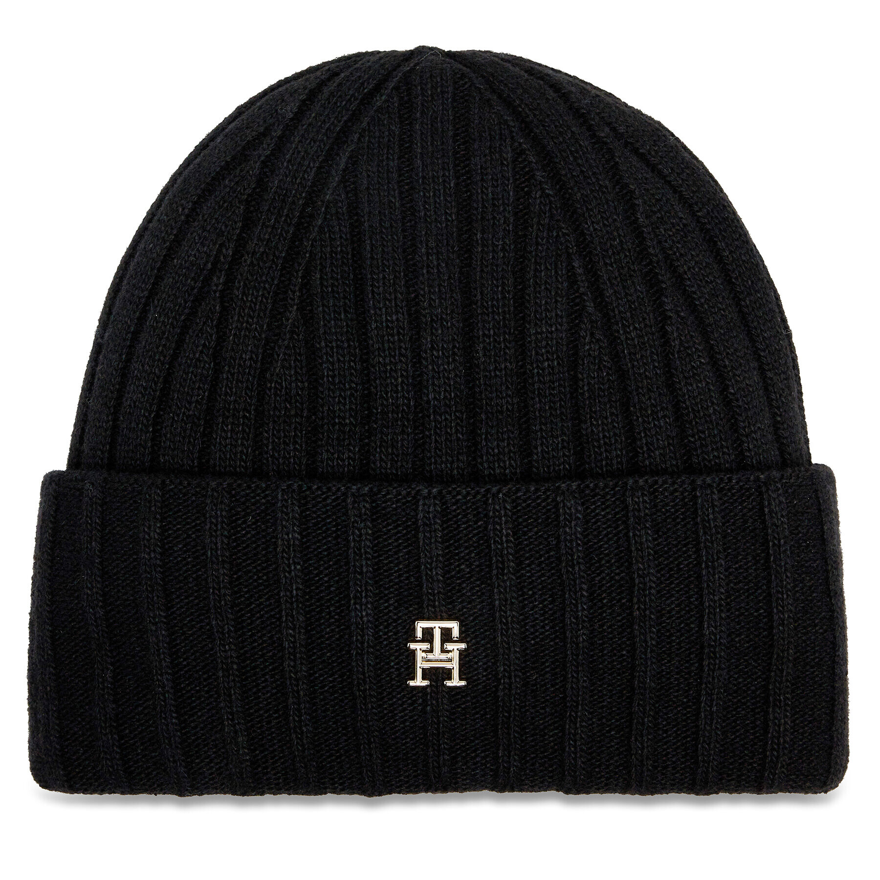 Tommy Hilfiger Шапка Essential Chic Beanie AW0AW15779 Черен - Pepit.bg