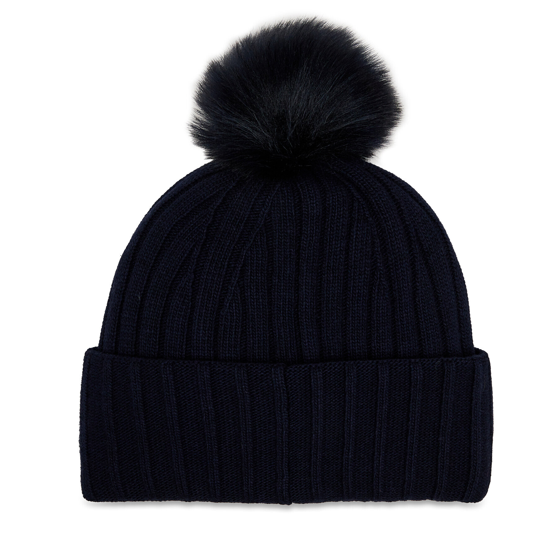 Tommy Hilfiger Шапка Essential Chic Pompom Beanie AW0AW16125 Тъмносин - Pepit.bg