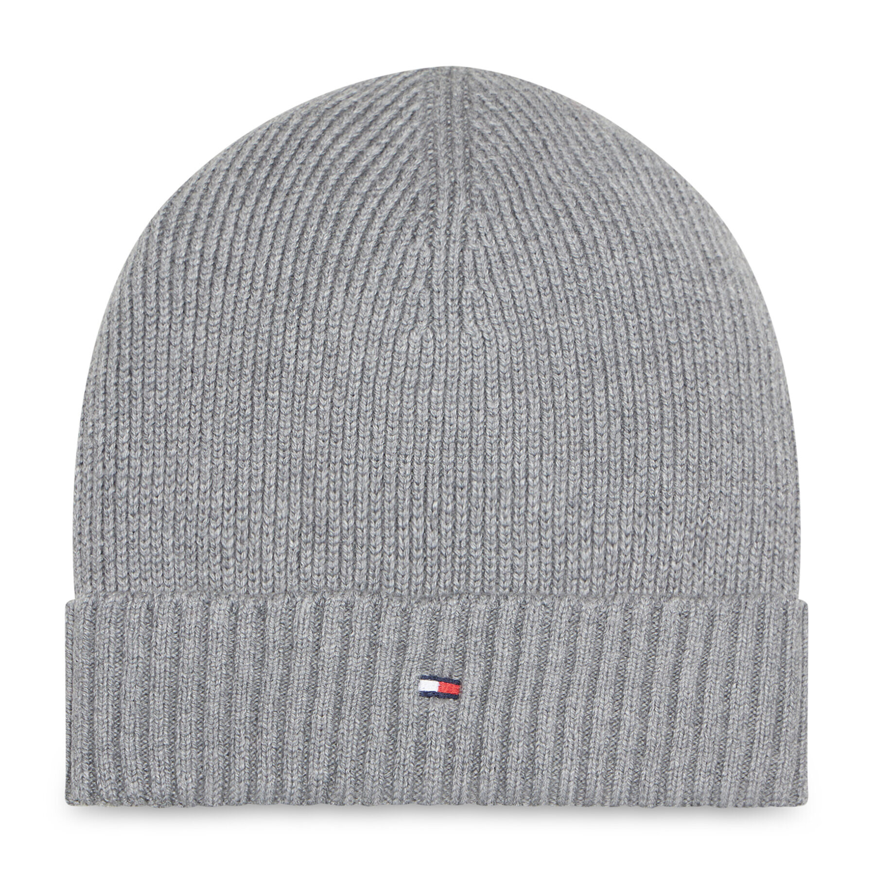 Tommy Hilfiger Шапка Essential Flag Beanie AM0AM10337 Сив - Pepit.bg