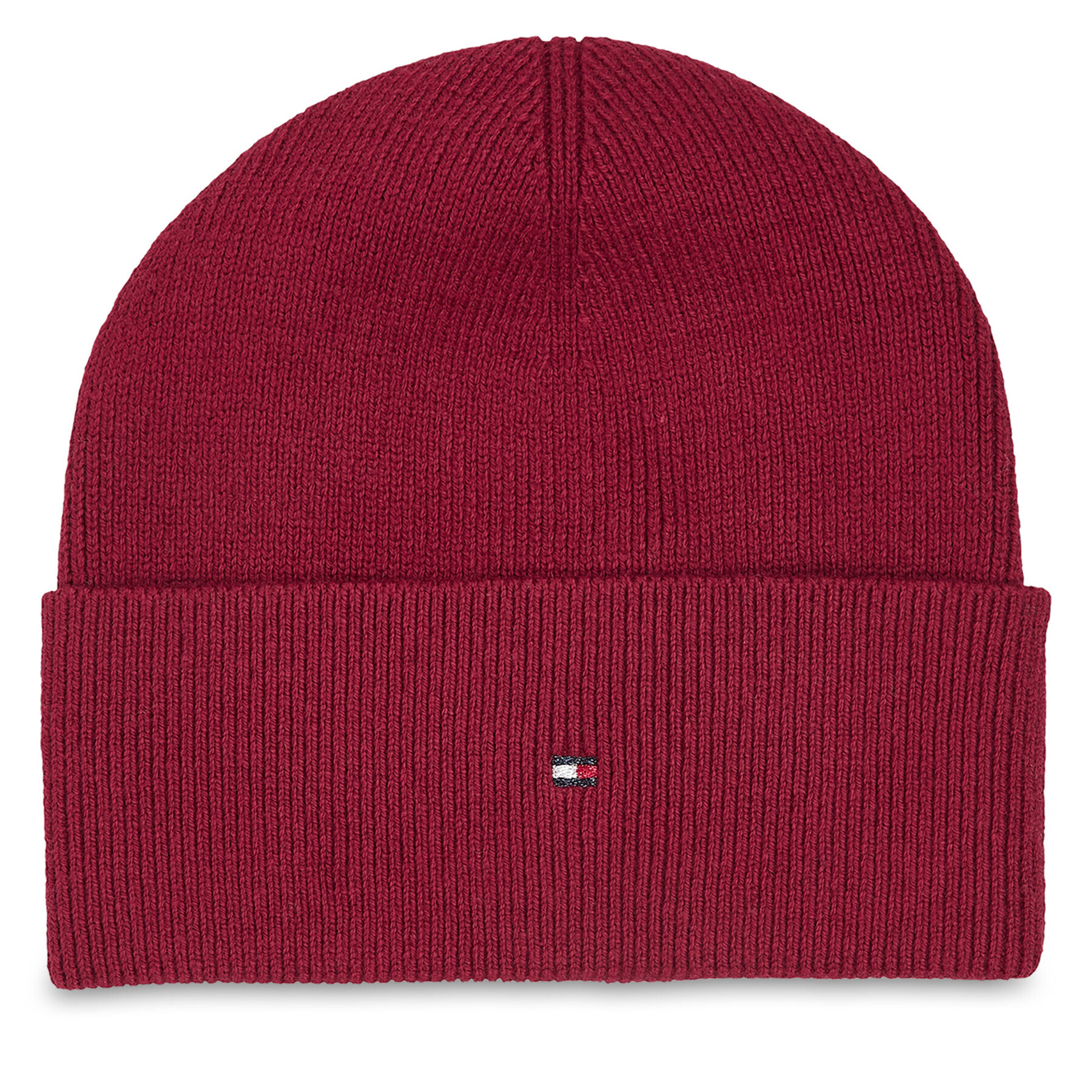 Tommy Hilfiger Шапка Essential Flag Beanie AW0AW15309 Червен - Pepit.bg