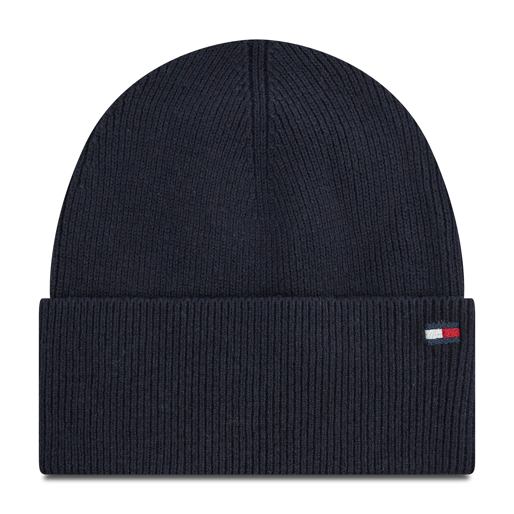 Tommy Hilfiger Шапка Essential Knit Beanie AW0AW10625 Тъмносин - Pepit.bg