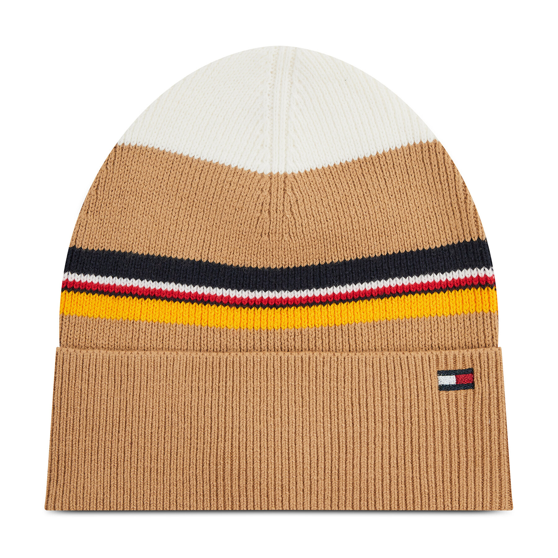 Tommy Hilfiger Шапка Essential Knit Beanie Cb AW0AW10627 Кафяв - Pepit.bg