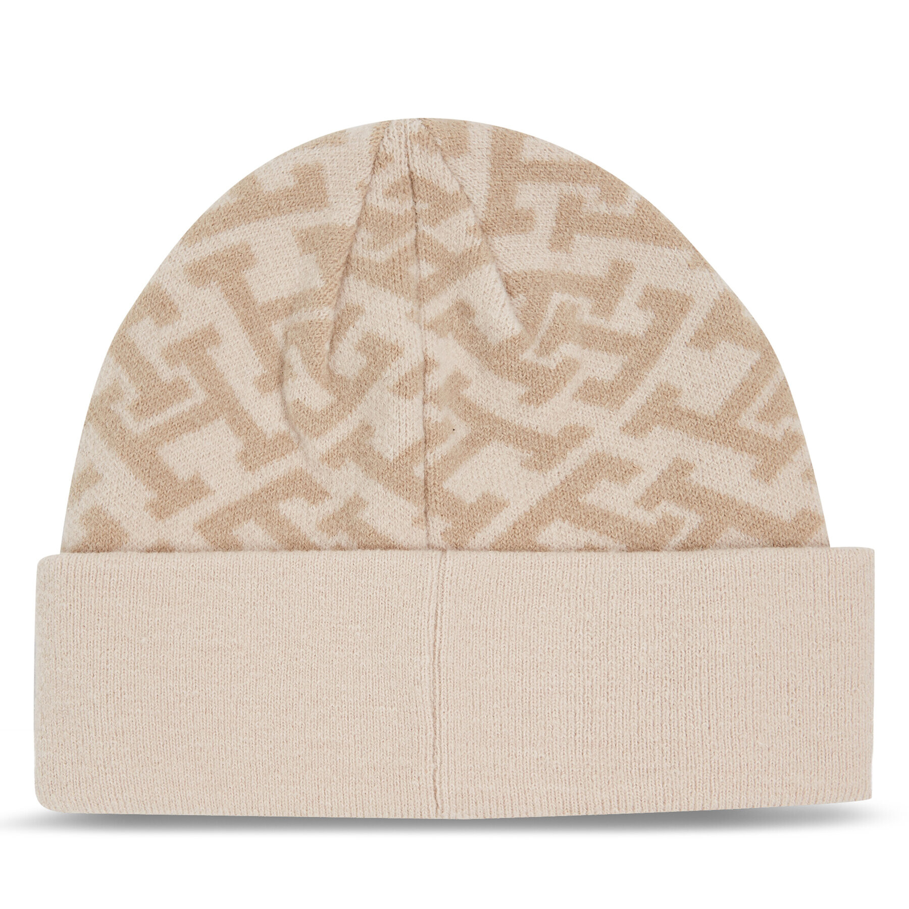 Tommy Hilfiger Шапка Monogram All Over Beanie AW0AW15327 Бежов - Pepit.bg