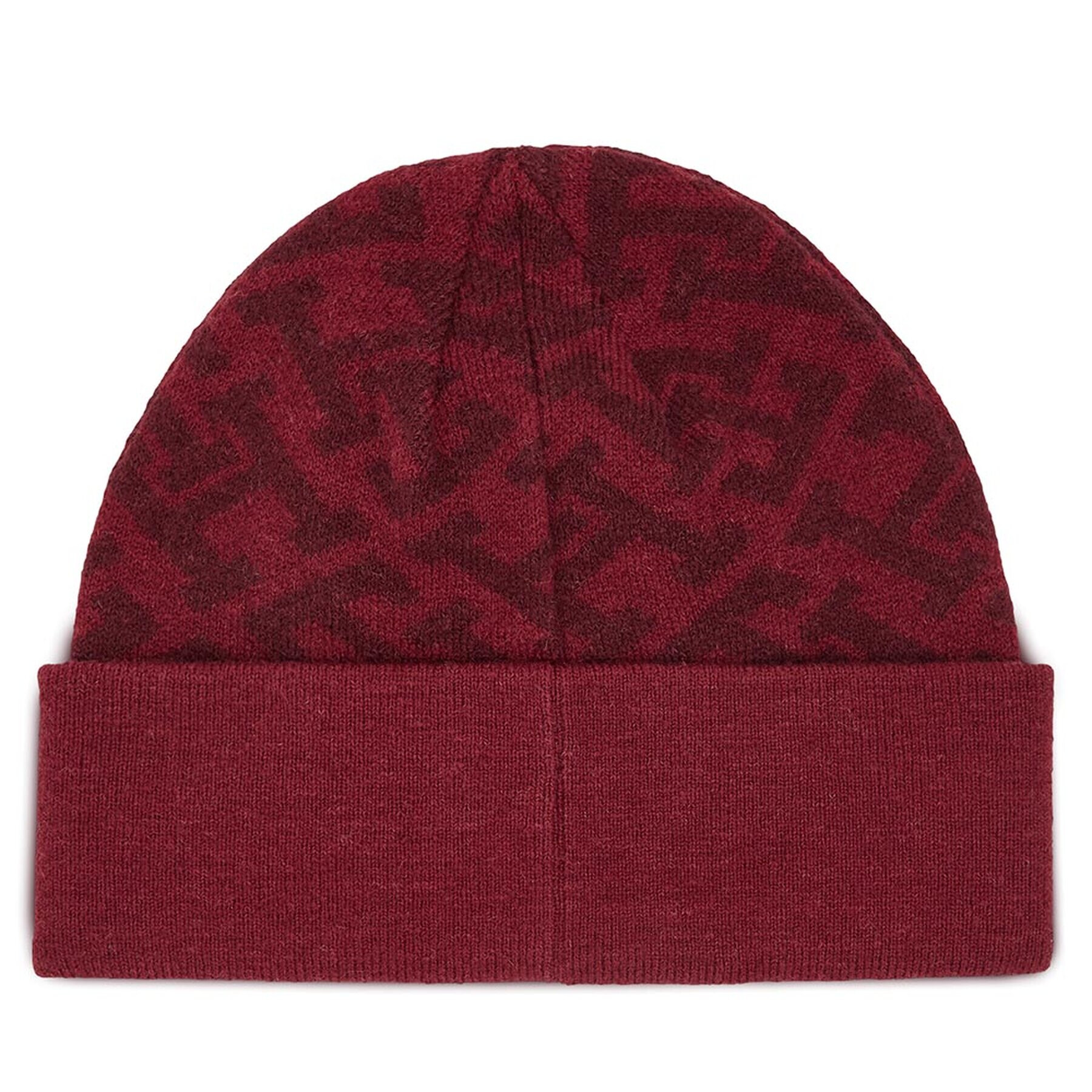 Tommy Hilfiger Шапка Monogram All Over Beanie AW0AW15327 Червен - Pepit.bg