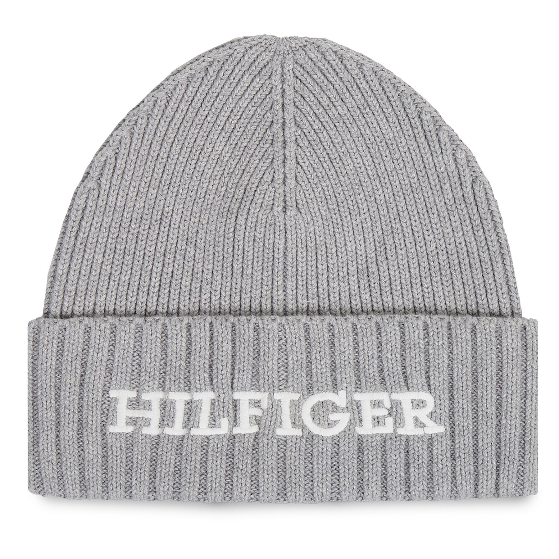 Tommy Hilfiger Шапка Monotype Beanie AM0AM11737 Сив - Pepit.bg