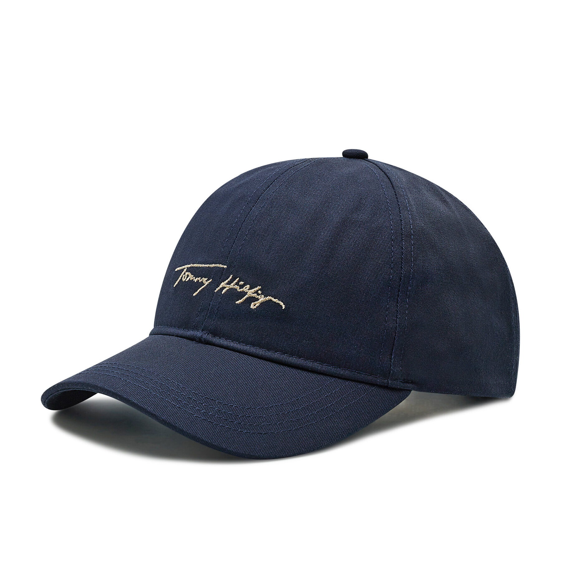 Tommy Hilfiger Шапка с козирка Iconic Signature Cap AW0AW11679 Тъмносин - Pepit.bg