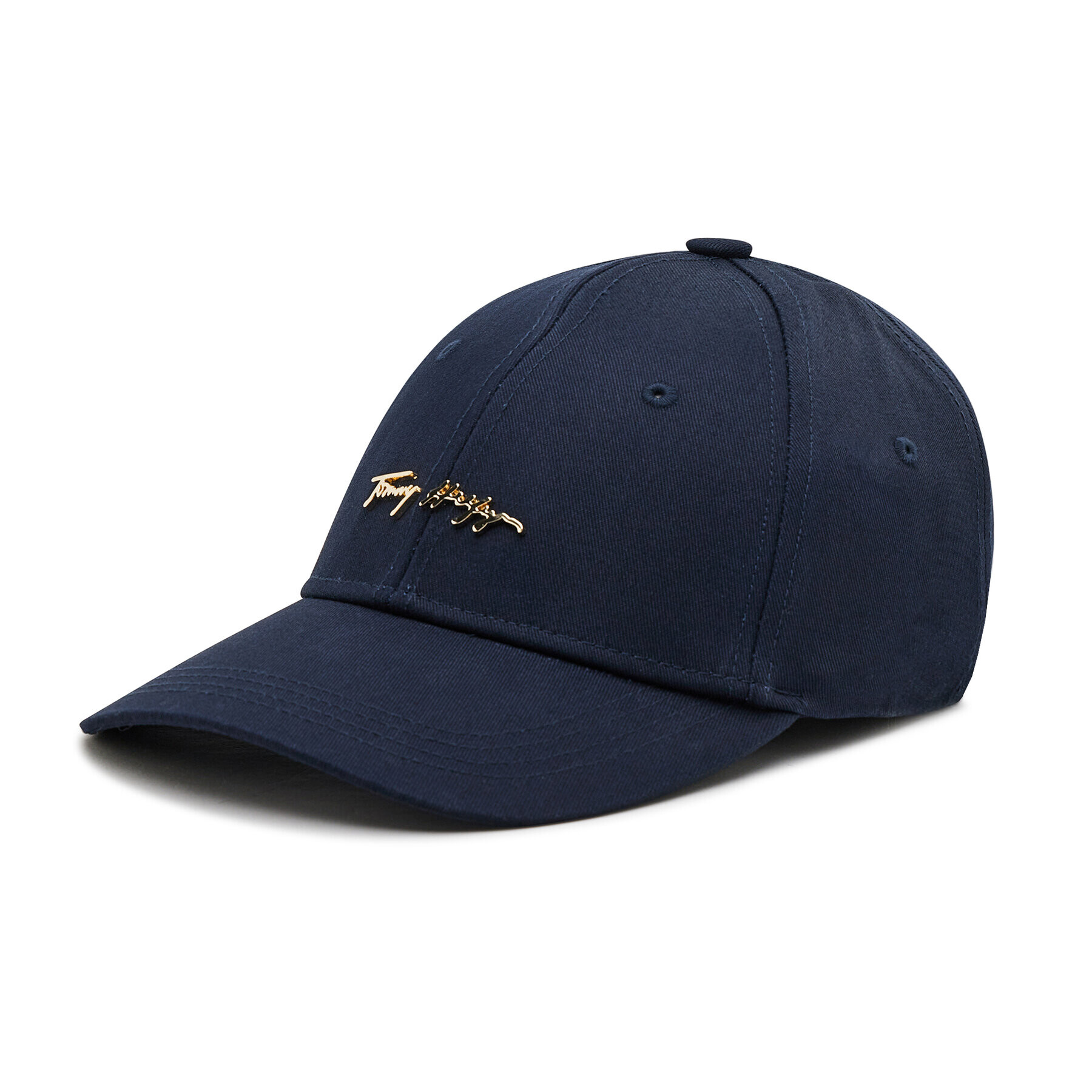 Tommy Hilfiger Шапка с козирка Signature Cap AW0AW10054 Тъмносин - Pepit.bg