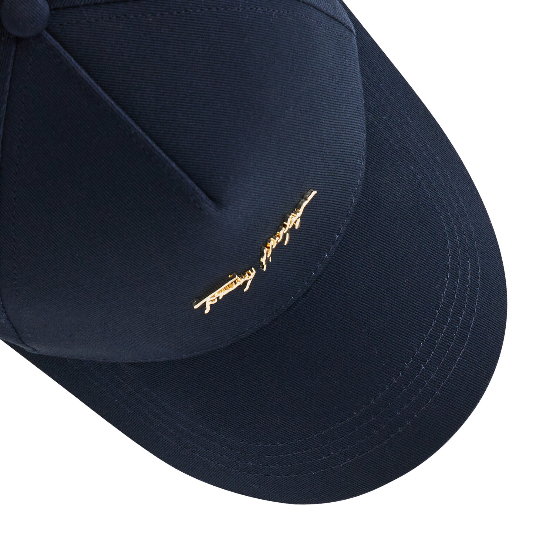 Tommy Hilfiger Шапка с козирка Signature Fresh Cap AW0AW10618 Тъмносин - Pepit.bg