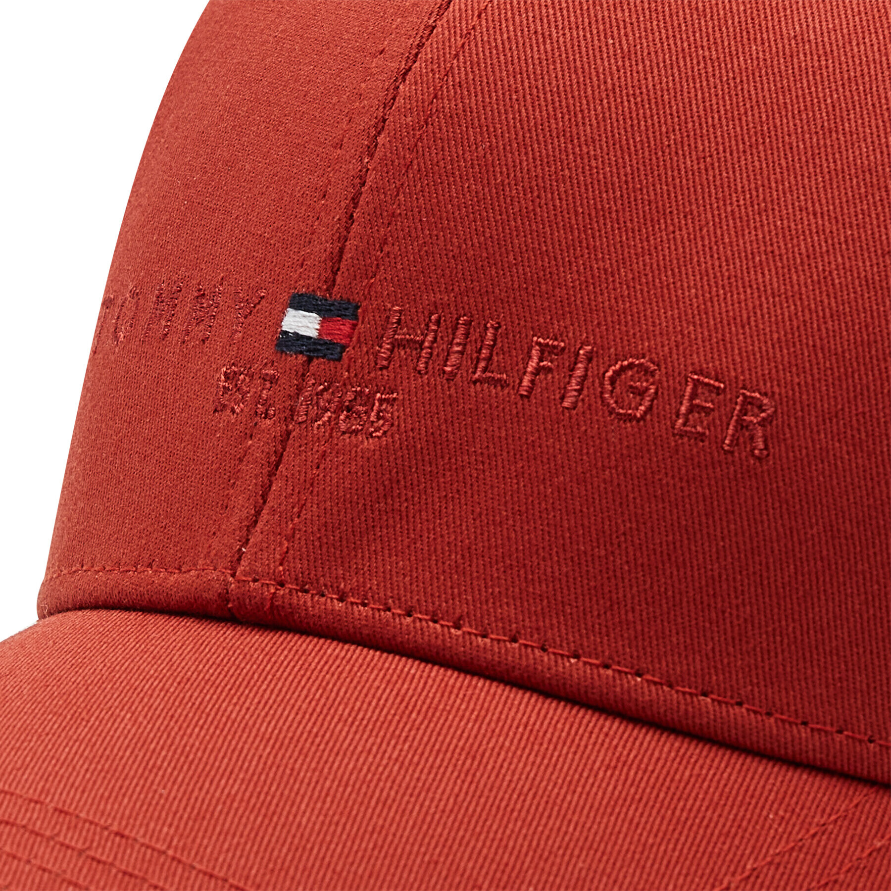 Tommy Hilfiger Шапка с козирка Th Established Cap AM0AM08277 Червен - Pepit.bg