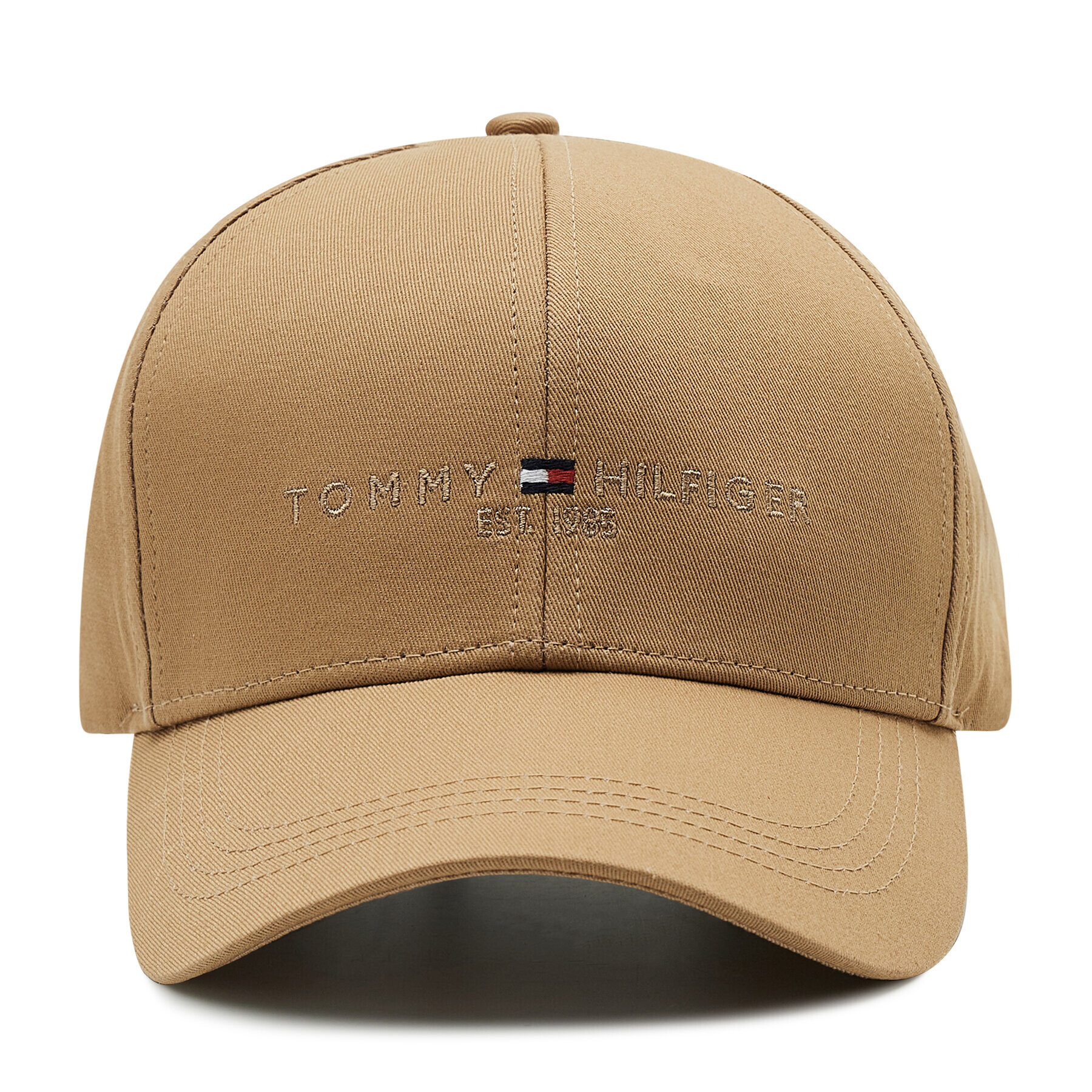 Tommy Hilfiger Шапка с козирка Th Established Cap AM0AM08277 Кафяв - Pepit.bg