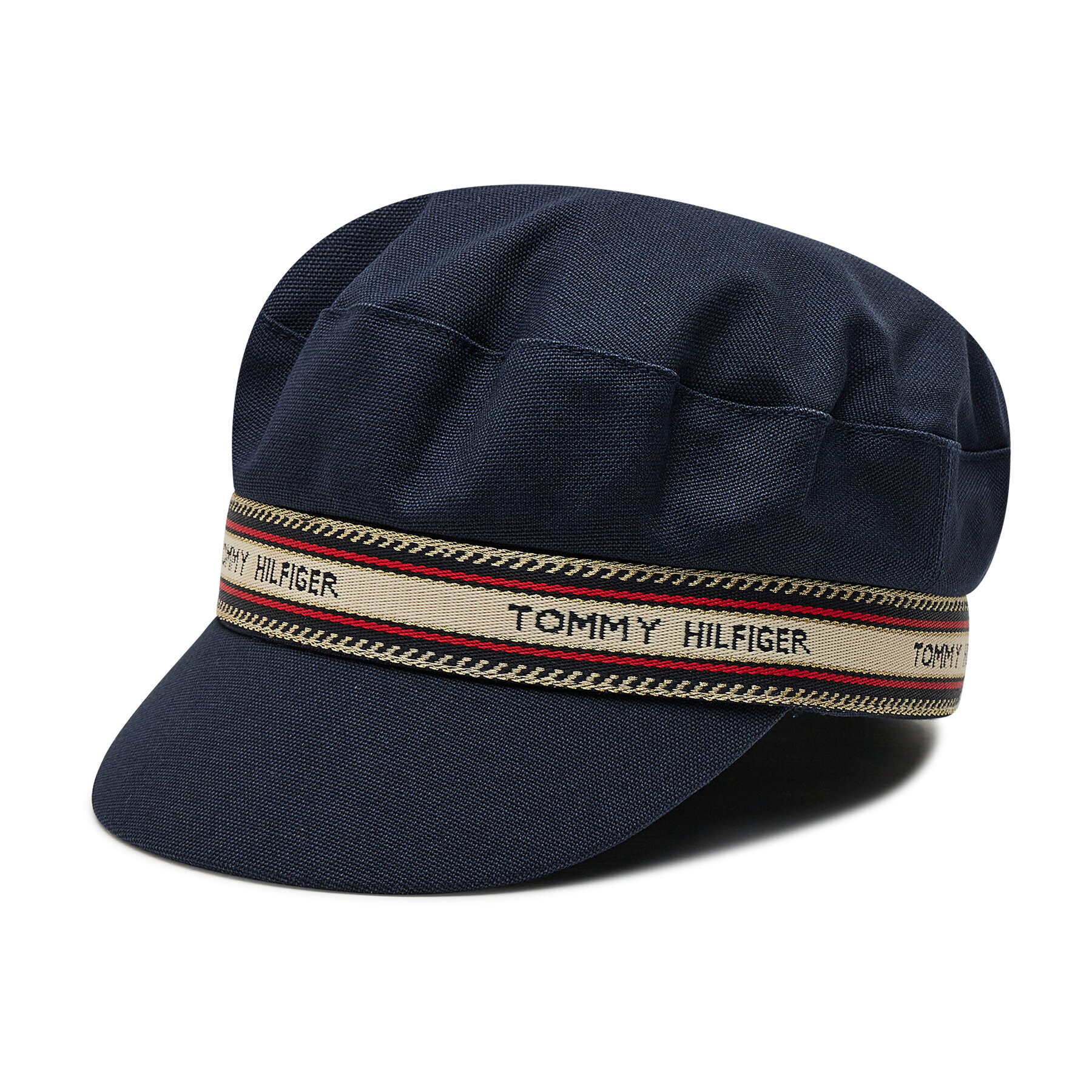 Tommy Hilfiger Шапка с козирка Th Logo Baker Boy AW0AW10254 Тъмносин - Pepit.bg