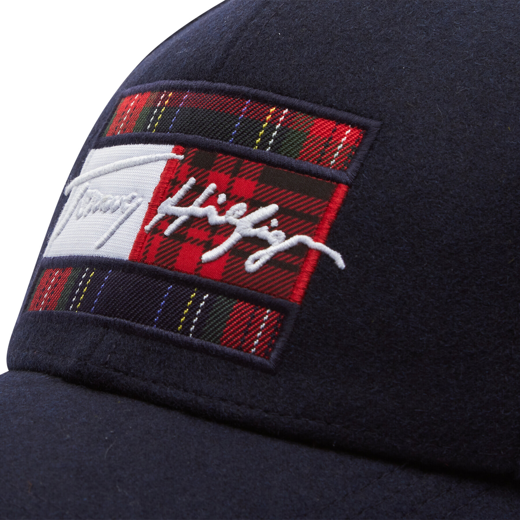 Tommy Hilfiger Шапка с козирка Th Signature Flag Cap AM0AM07037 Тъмносин - Pepit.bg