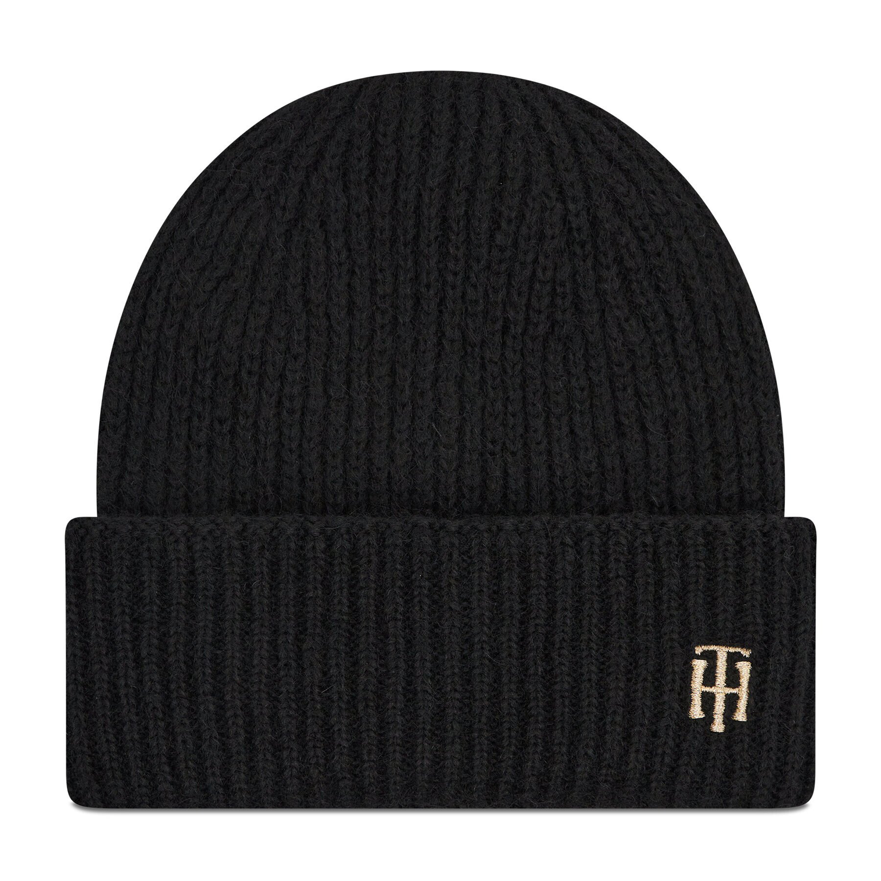 Tommy Hilfiger Шапка Th Effortless Beanie AW0AW10654 Черен - Pepit.bg