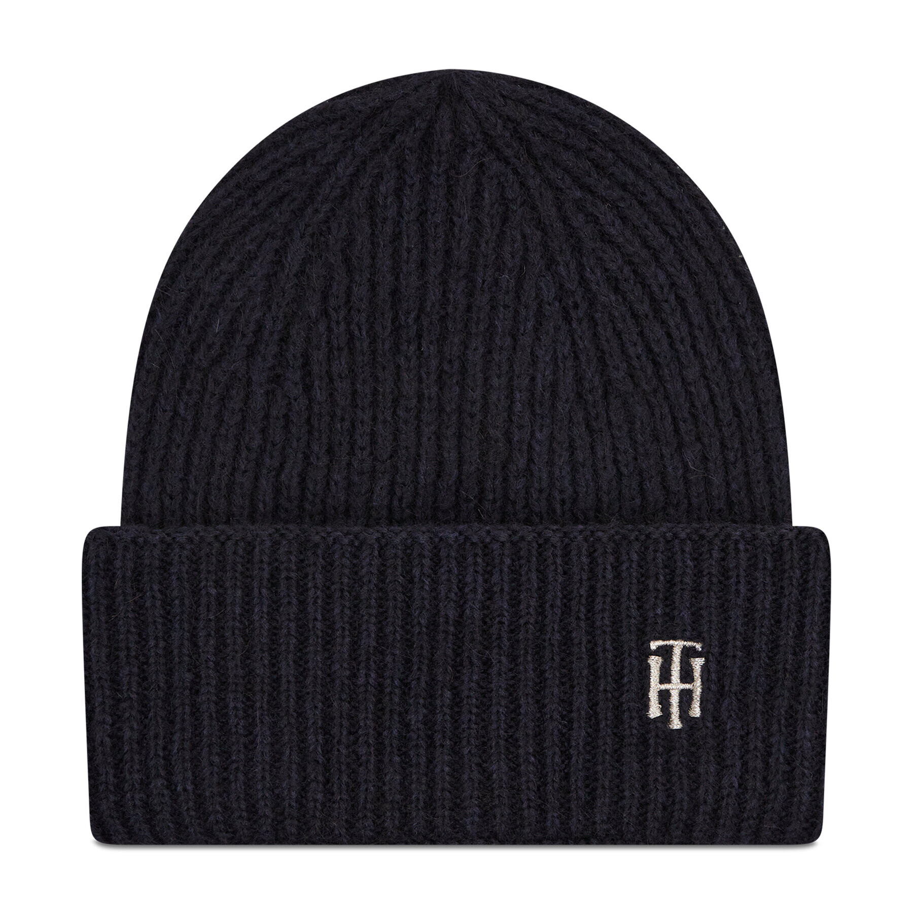 Tommy Hilfiger Шапка Th Effortless Beanie AW0AW10654 Тъмносин - Pepit.bg