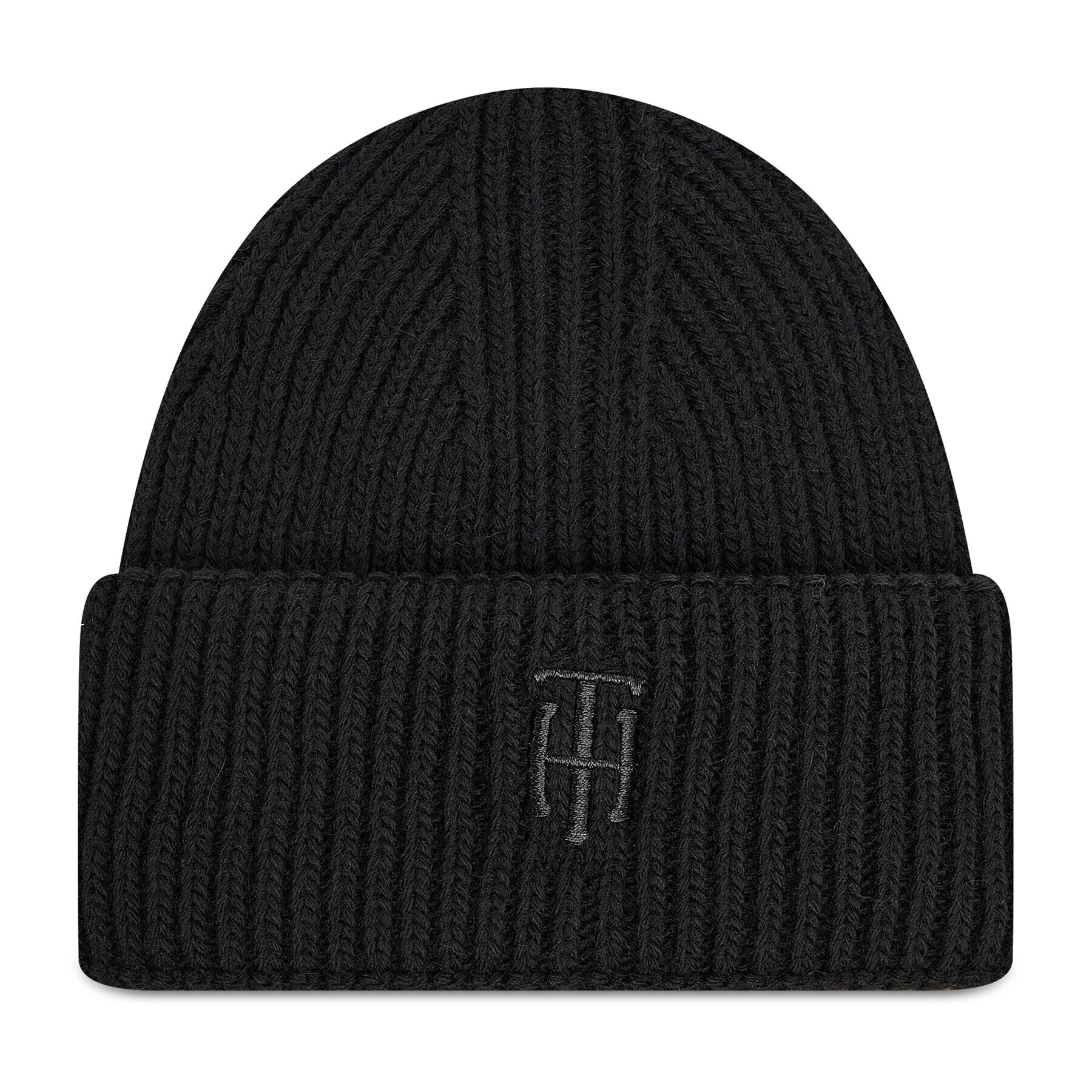 Tommy Hilfiger Шапка Th Elevated Beanie AW0AW10616 Черен - Pepit.bg