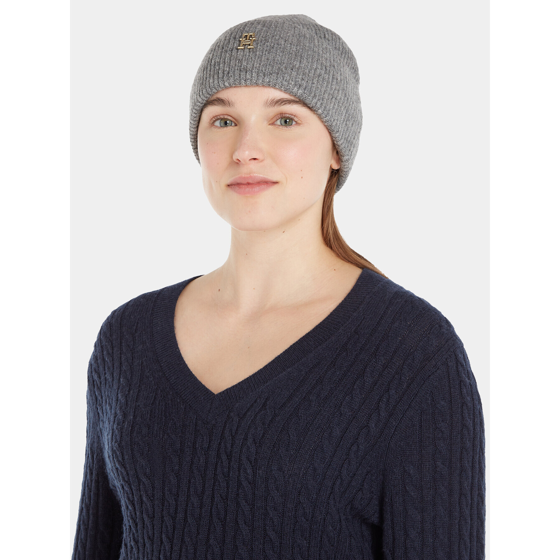 Tommy Hilfiger Шапка Th Evening Beanie AW0AW15319 Черен - Pepit.bg