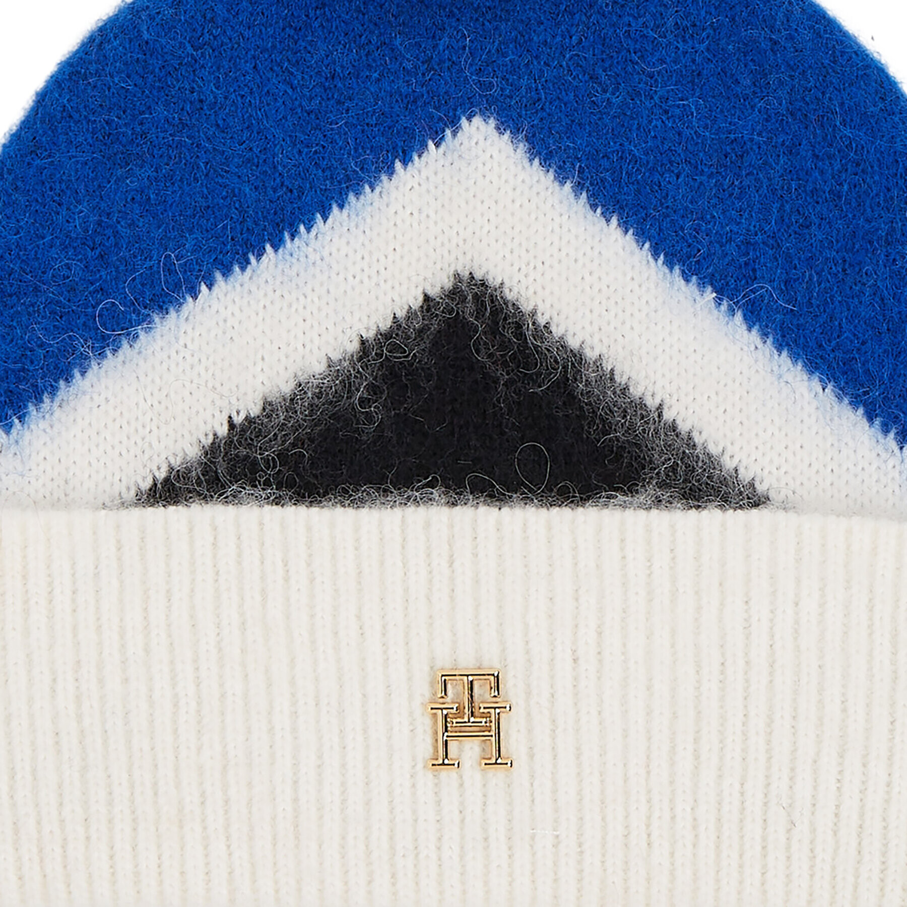 Tommy Hilfiger Шапка Th Evening Pompom Beanie Argyle AW0AW15305 Син - Pepit.bg