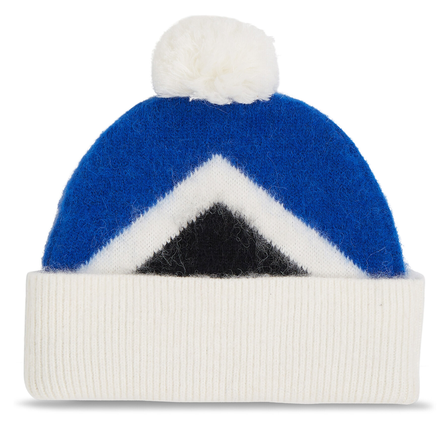 Tommy Hilfiger Шапка Th Evening Pompom Beanie Argyle AW0AW15305 Син - Pepit.bg