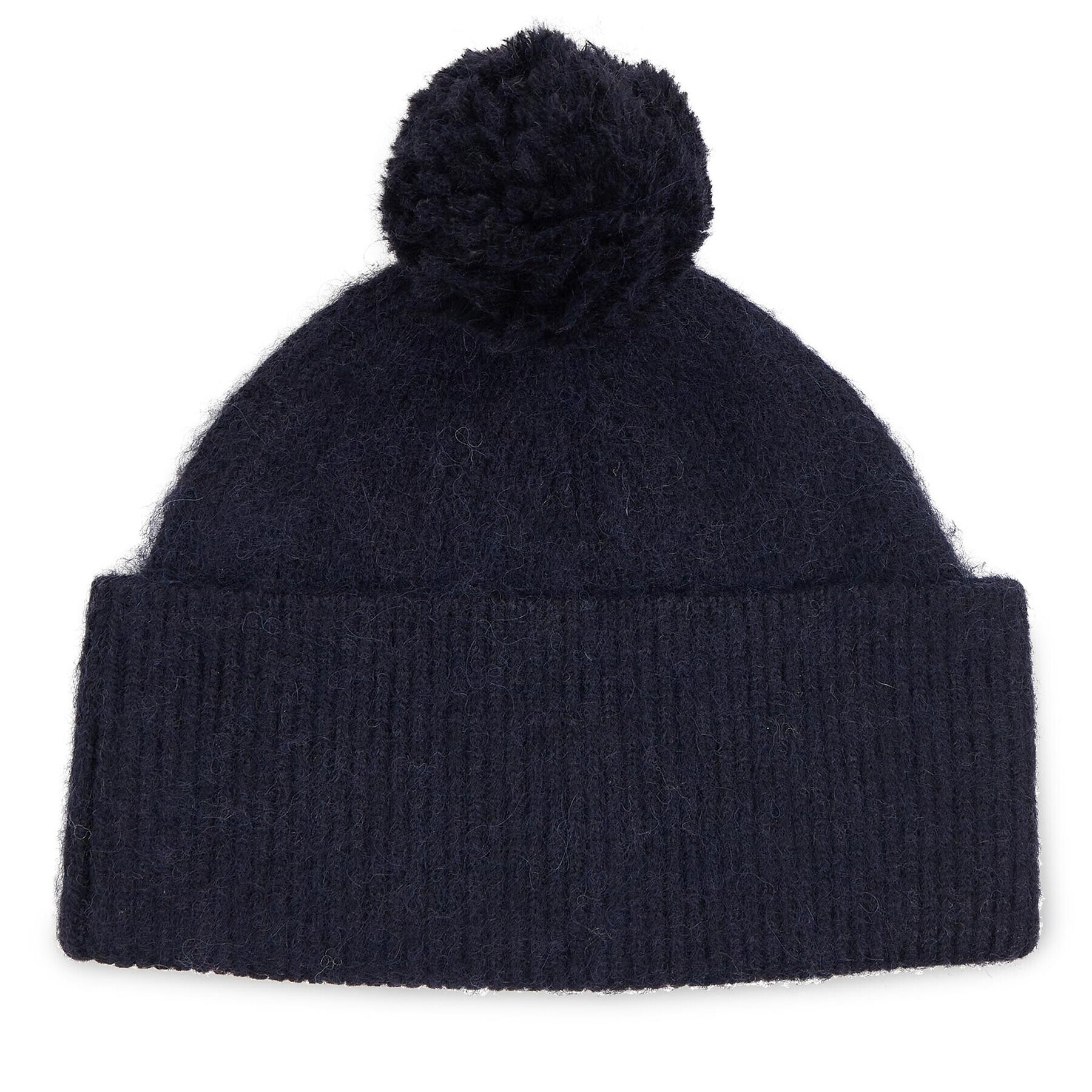 Tommy Hilfiger Шапка Th Evening Pompom Beanie AW0AW15390 Тъмносин - Pepit.bg