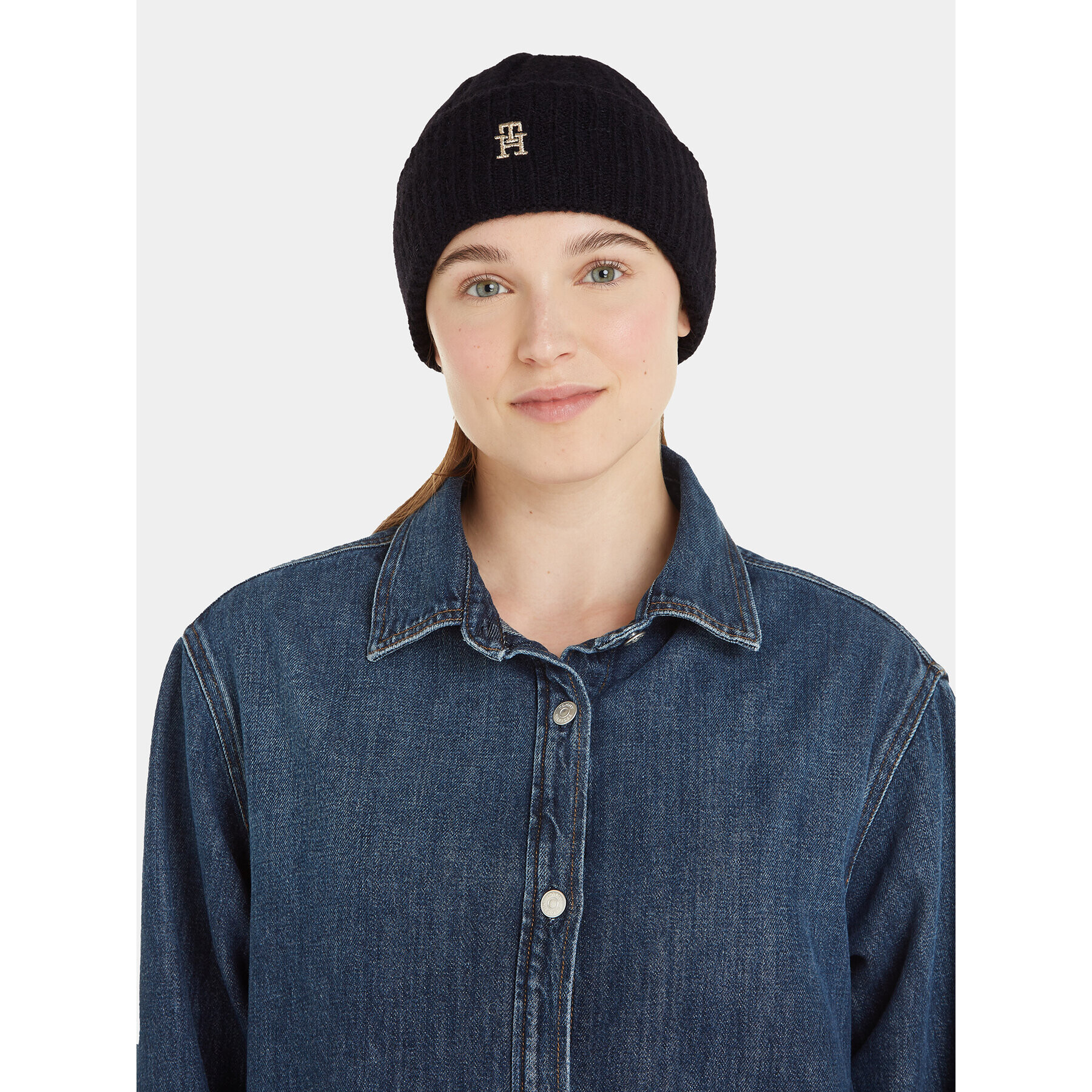 Tommy Hilfiger Шапка Th Timeless Beanie AW0AW15307 Черен - Pepit.bg