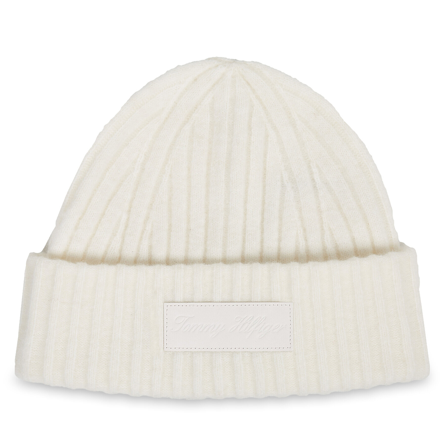 Tommy Hilfiger Шапка Tommy Twist Beanie AW0AW15325 Бял - Pepit.bg