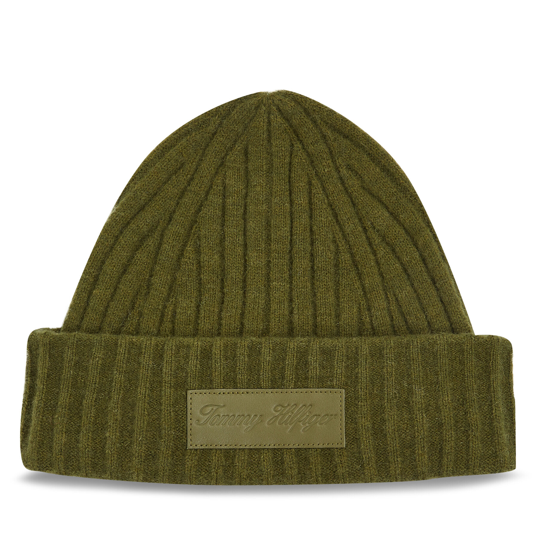 Tommy Hilfiger Шапка Tommy Twist Beanie AW0AW15325 Зелен - Pepit.bg