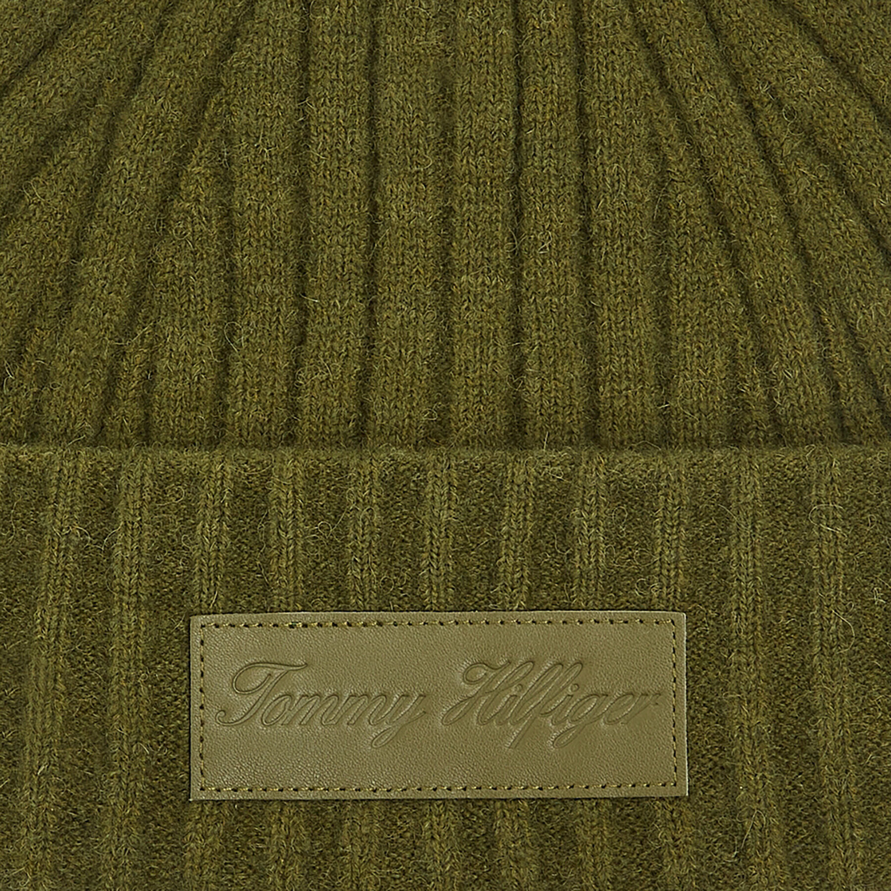 Tommy Hilfiger Шапка Tommy Twist Beanie AW0AW15325 Зелен - Pepit.bg