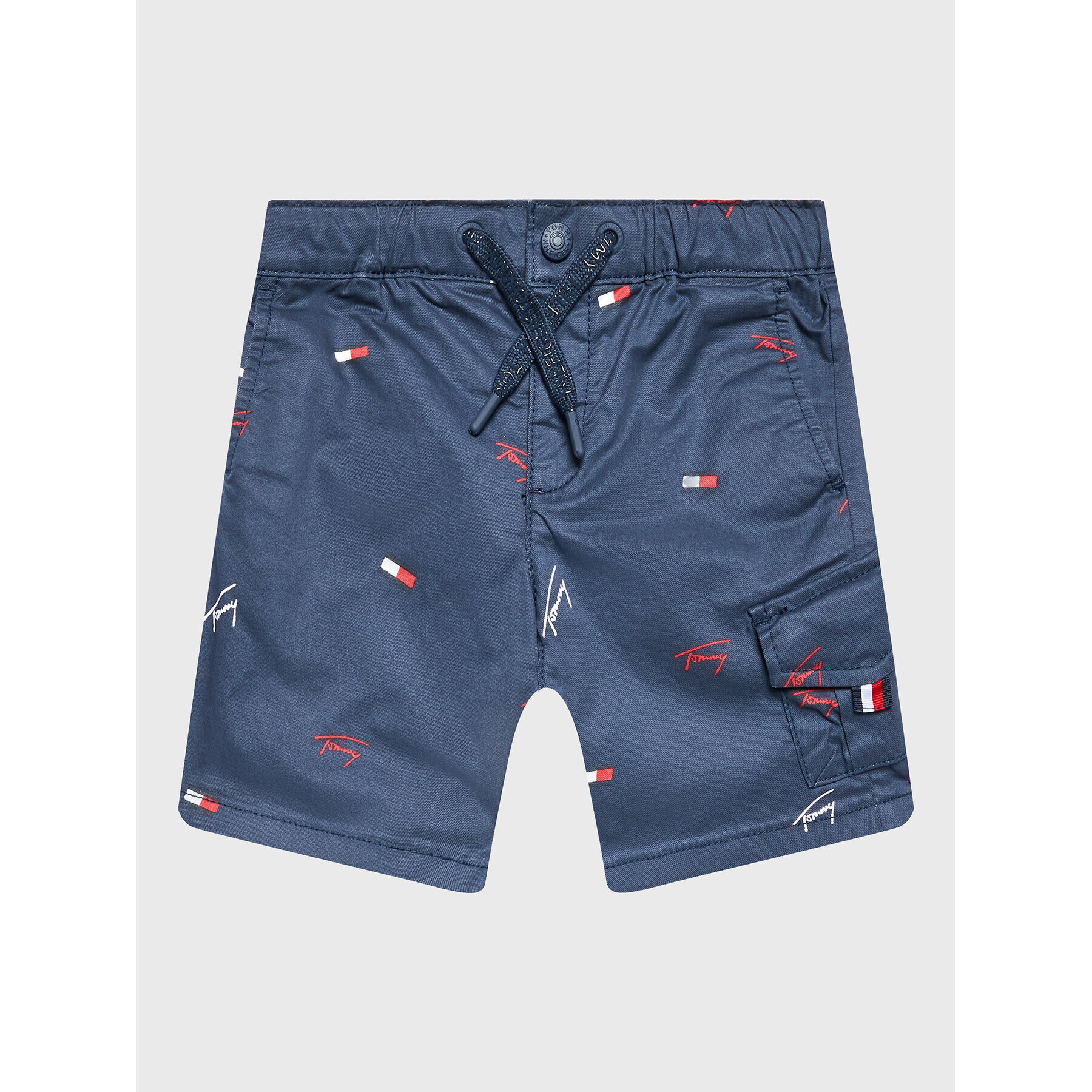 Tommy Hilfiger Шорти от плат Critter KB0KB07406 D Тъмносин Straight Fit - Pepit.bg