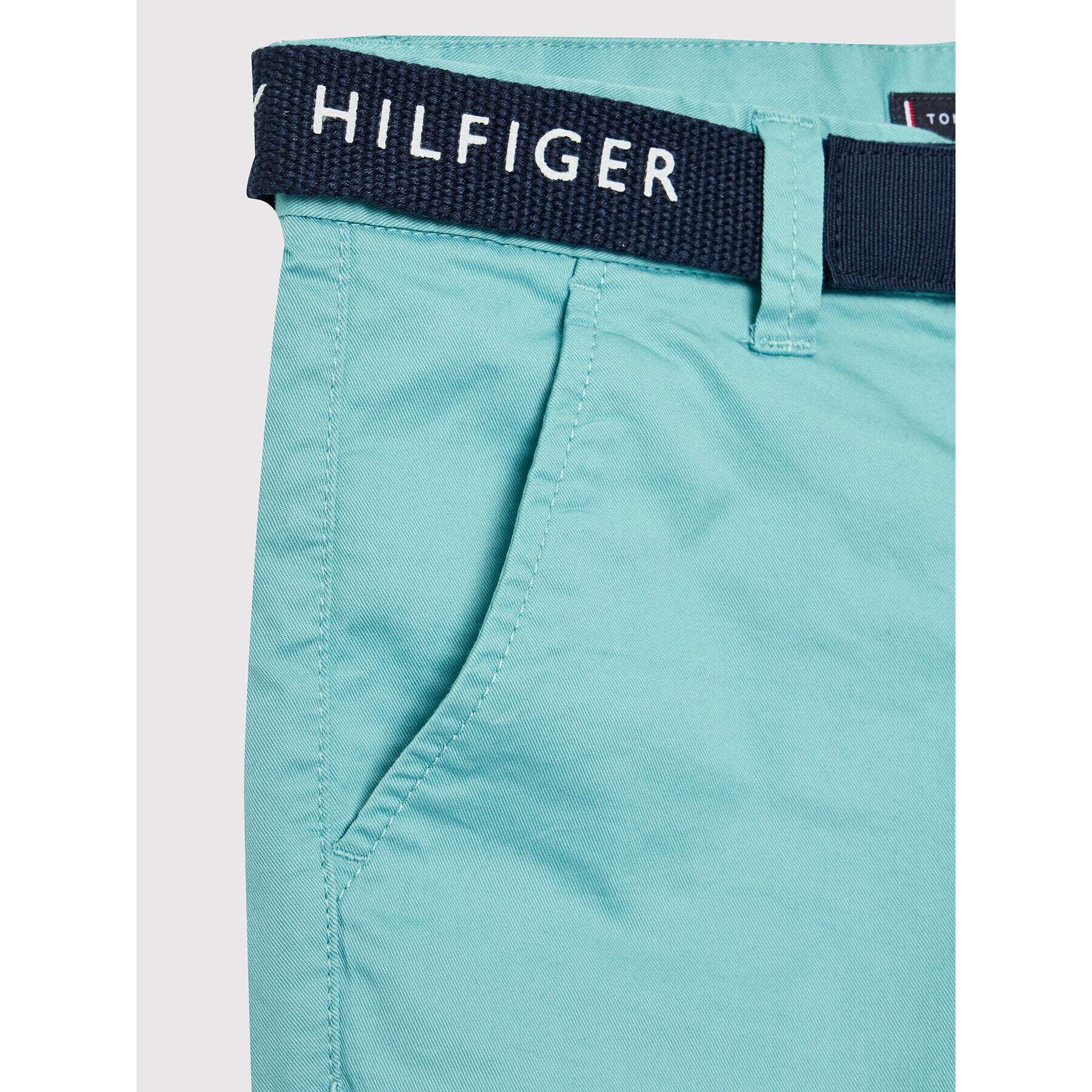 Tommy Hilfiger Шорти от плат Essential KB0KB07399 M Зелен Slim Fit - Pepit.bg