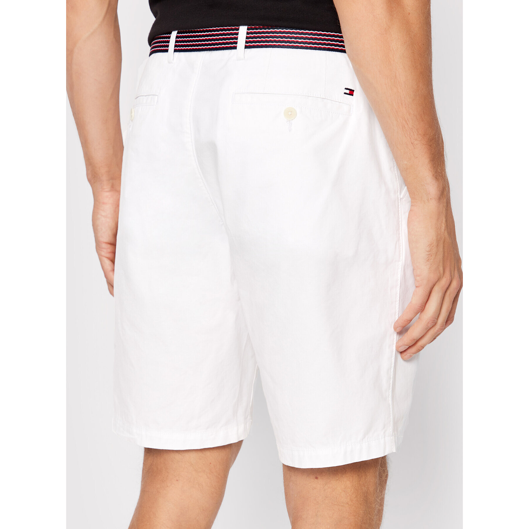 Tommy Hilfiger Шорти от плат Harlem MW0MW26620 Бял Relaxed Fit - Pepit.bg