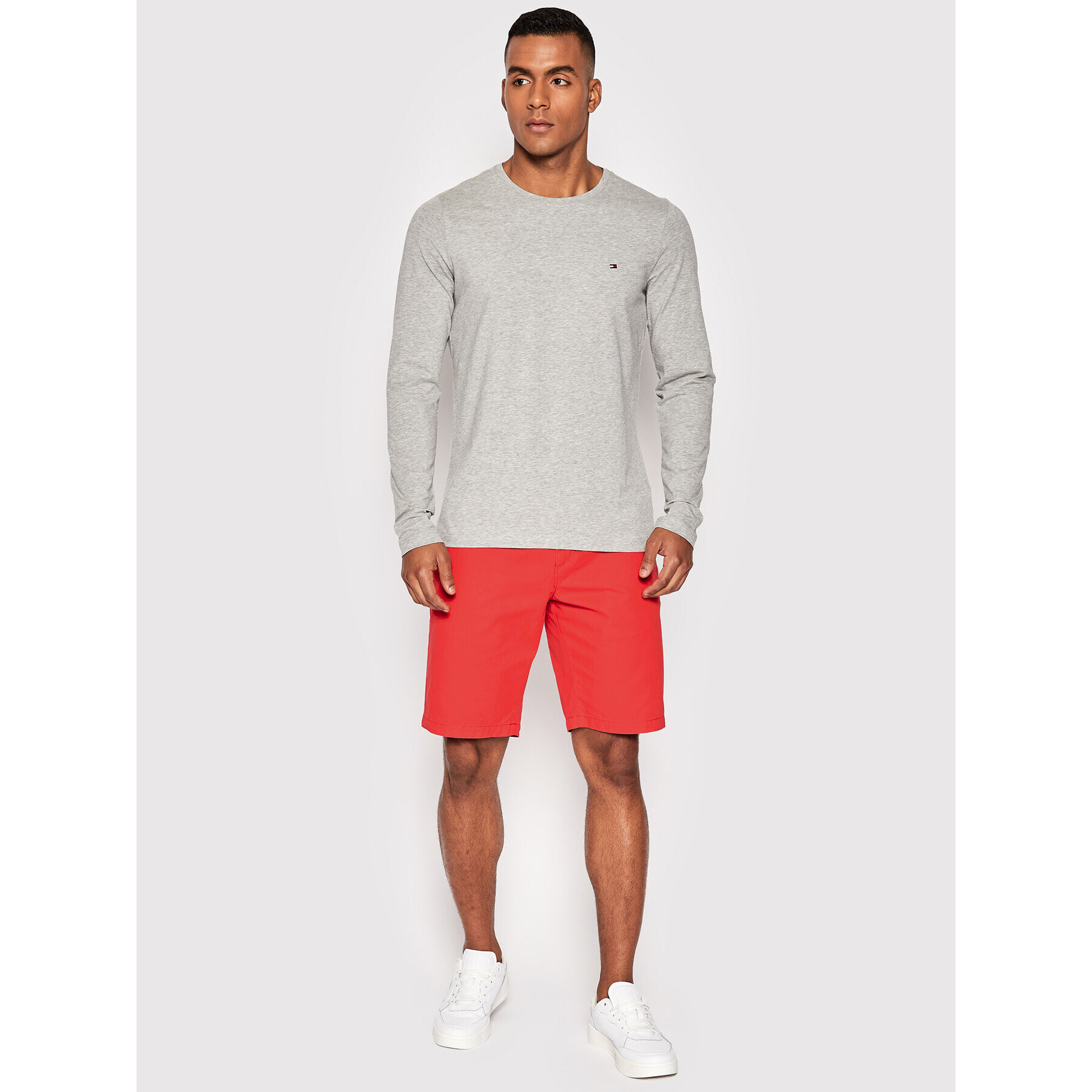 Tommy Hilfiger Шорти от плат Harlem MW0MW26620 Червен Relaxed Fit - Pepit.bg