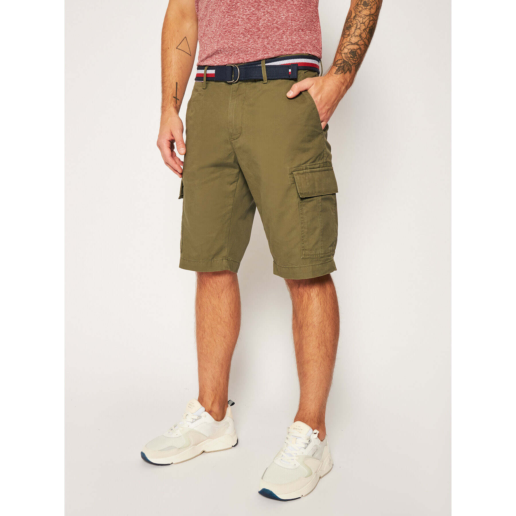 Tommy Hilfiger Шорти от плат John MW0MW13784 Зелен Regular Fit - Pepit.bg