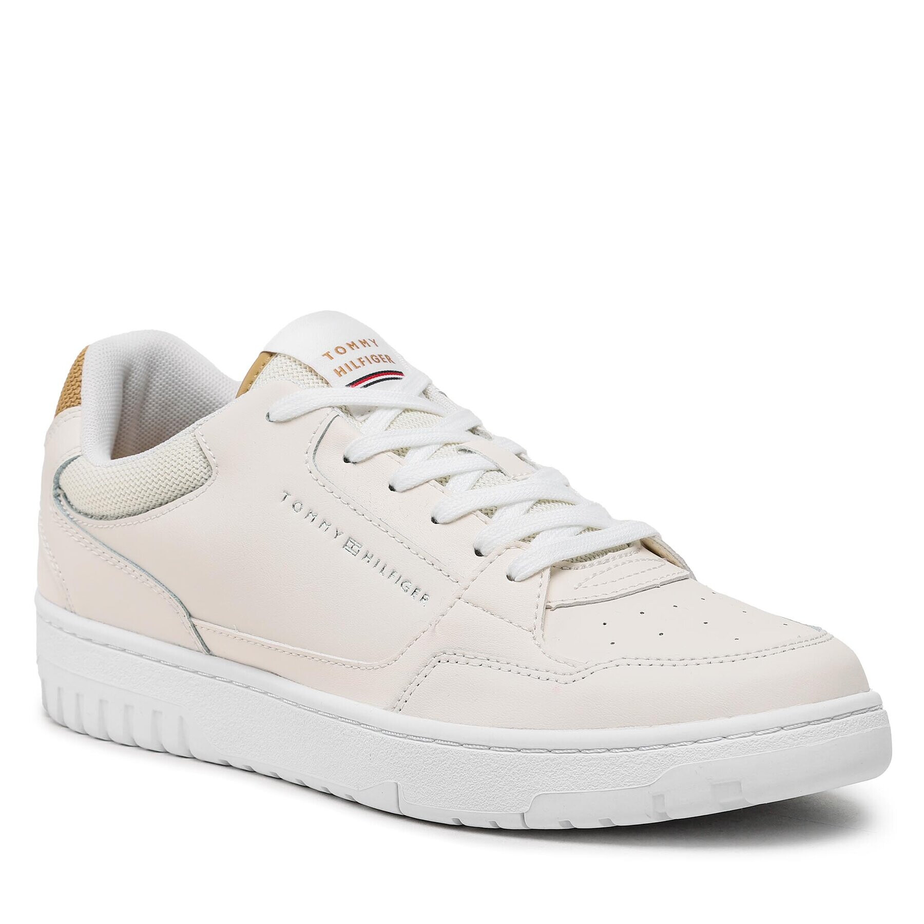 Tommy Hilfiger Сникърси Basket Core Leather FM0FM04693 Екрю - Pepit.bg