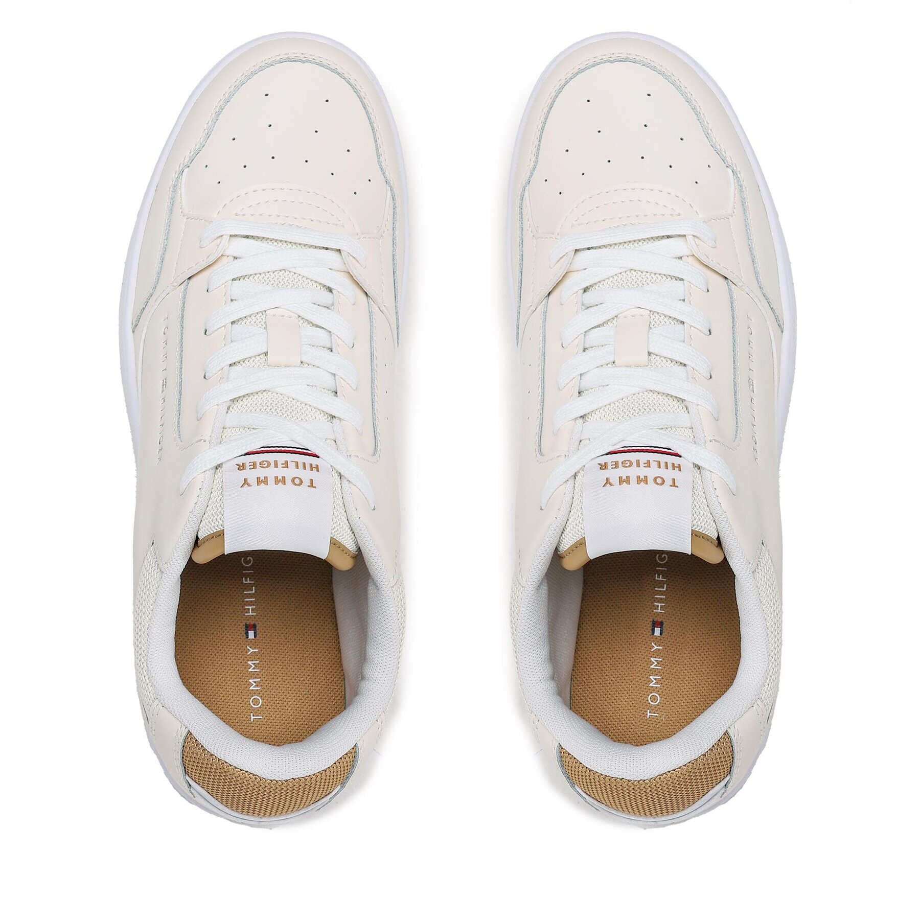 Tommy Hilfiger Сникърси Basket Core Leather FM0FM04693 Екрю - Pepit.bg