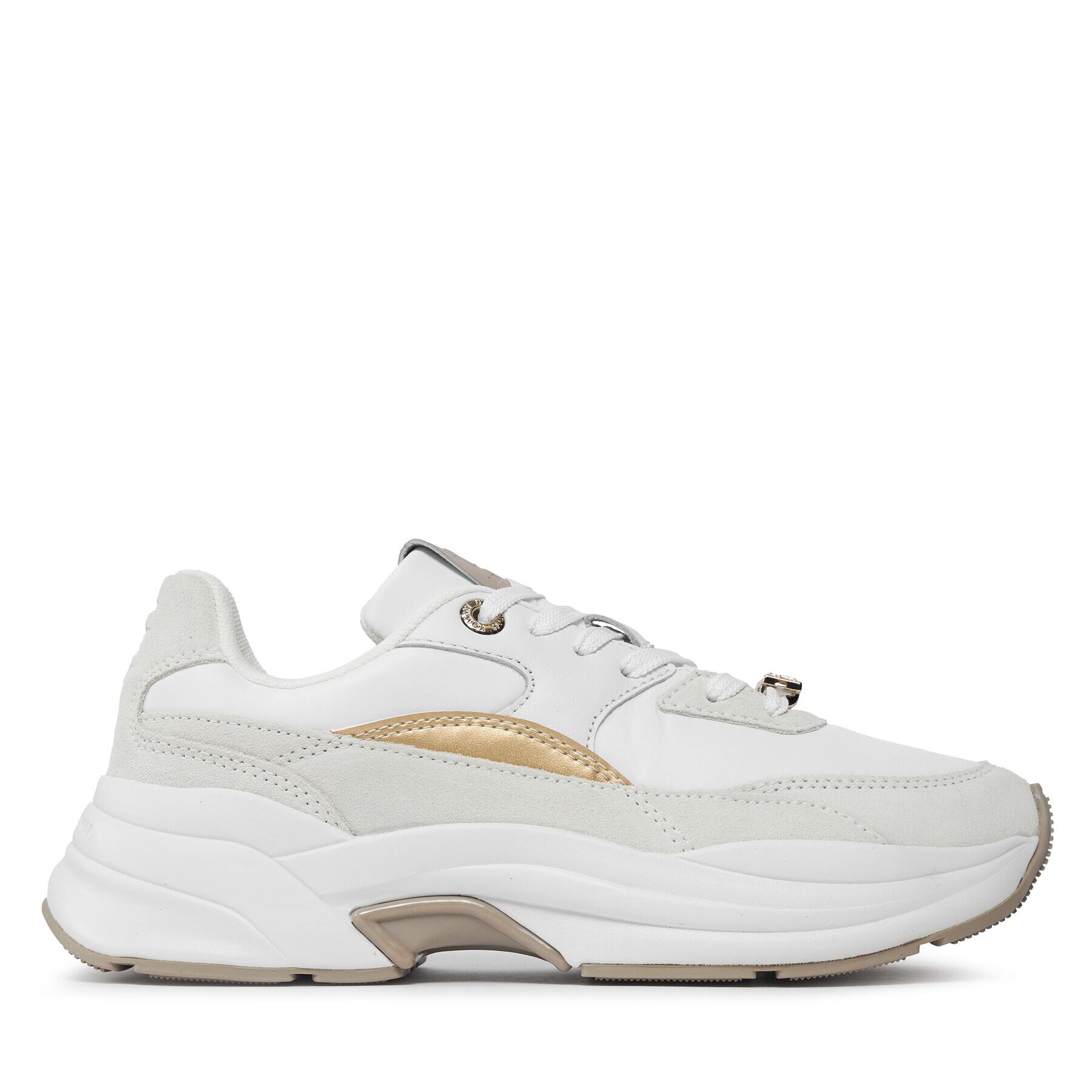 Tommy Hilfiger Сникърси Chunky Feminine Runner Hardware FW0FW07703 Бял - Pepit.bg
