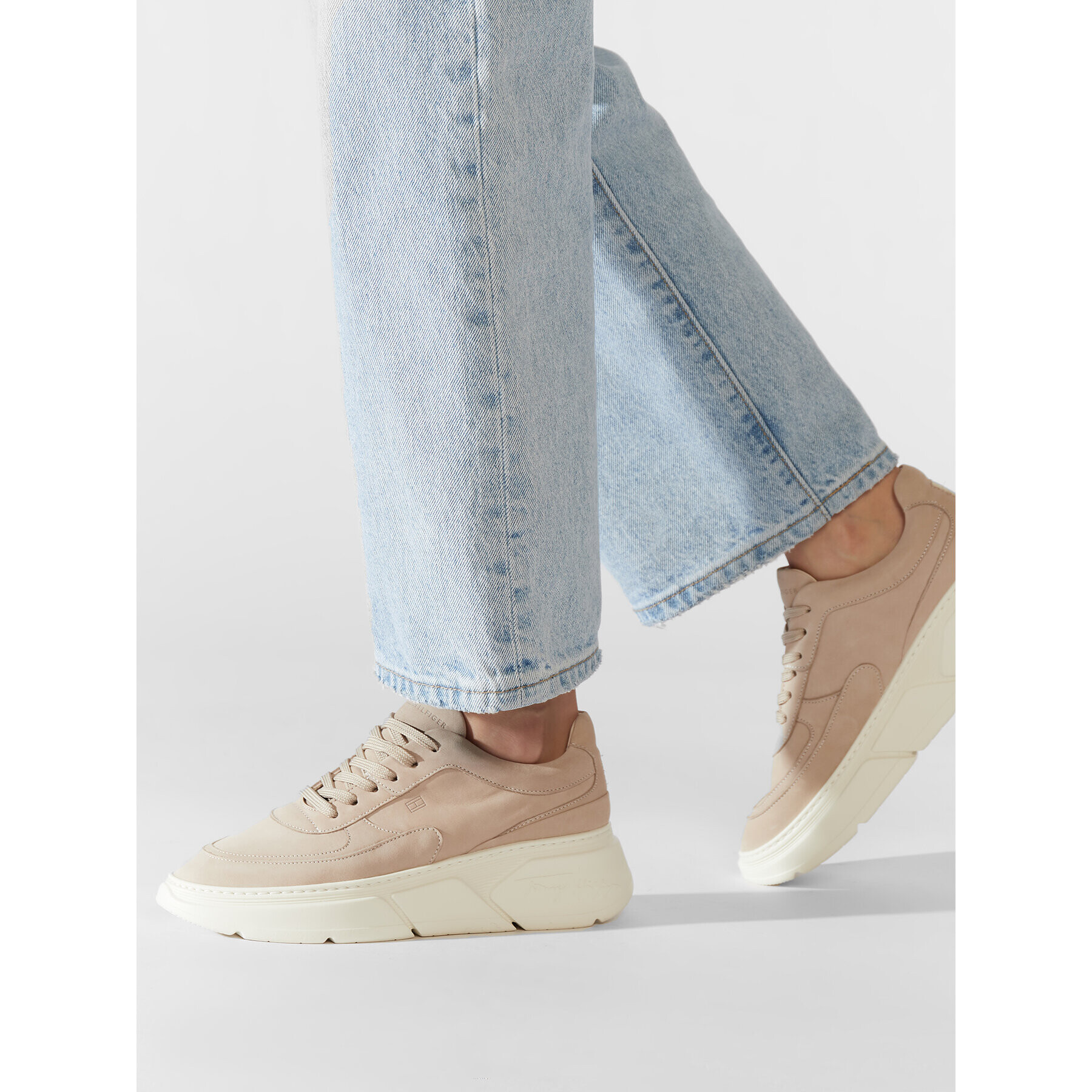 Tommy Hilfiger Сникърси Chunky Sole Sneaker FW0FW06597 Бежов - Pepit.bg