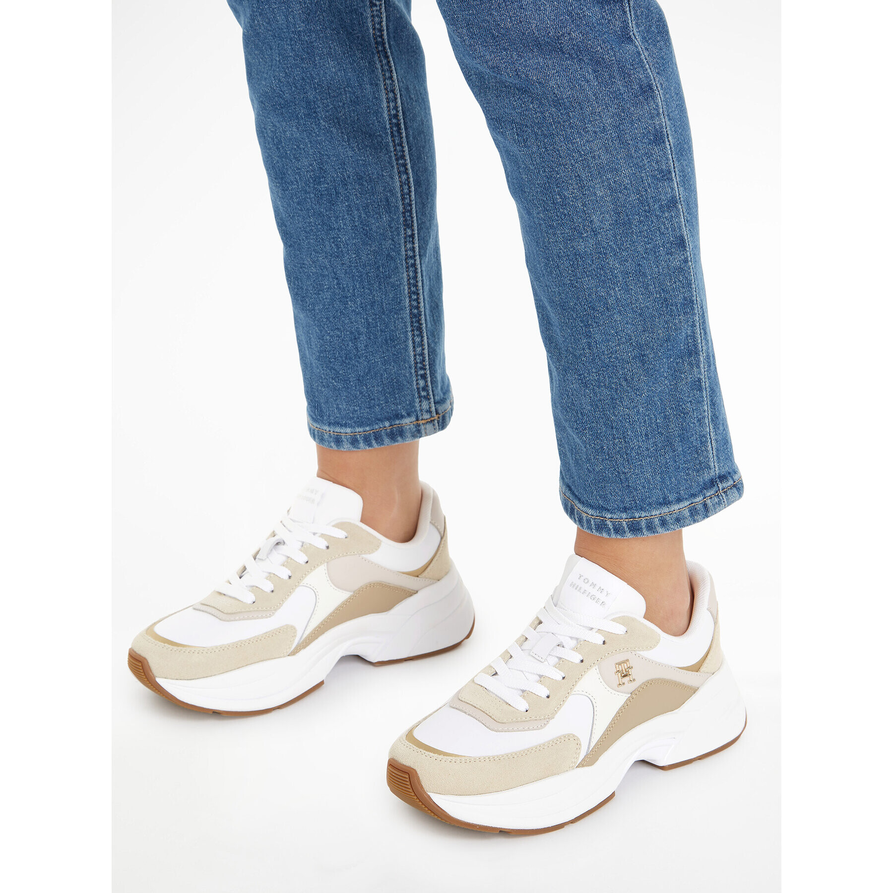 Tommy Hilfiger Сникърси Chunky Th Runner FW0FW07386 Бял - Pepit.bg