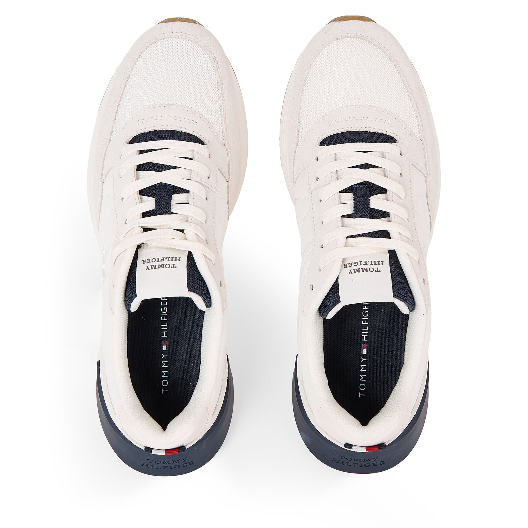 Tommy Hilfiger Сникърси Classic Elevated Runner Mix FM0FM04636 Бял - Pepit.bg