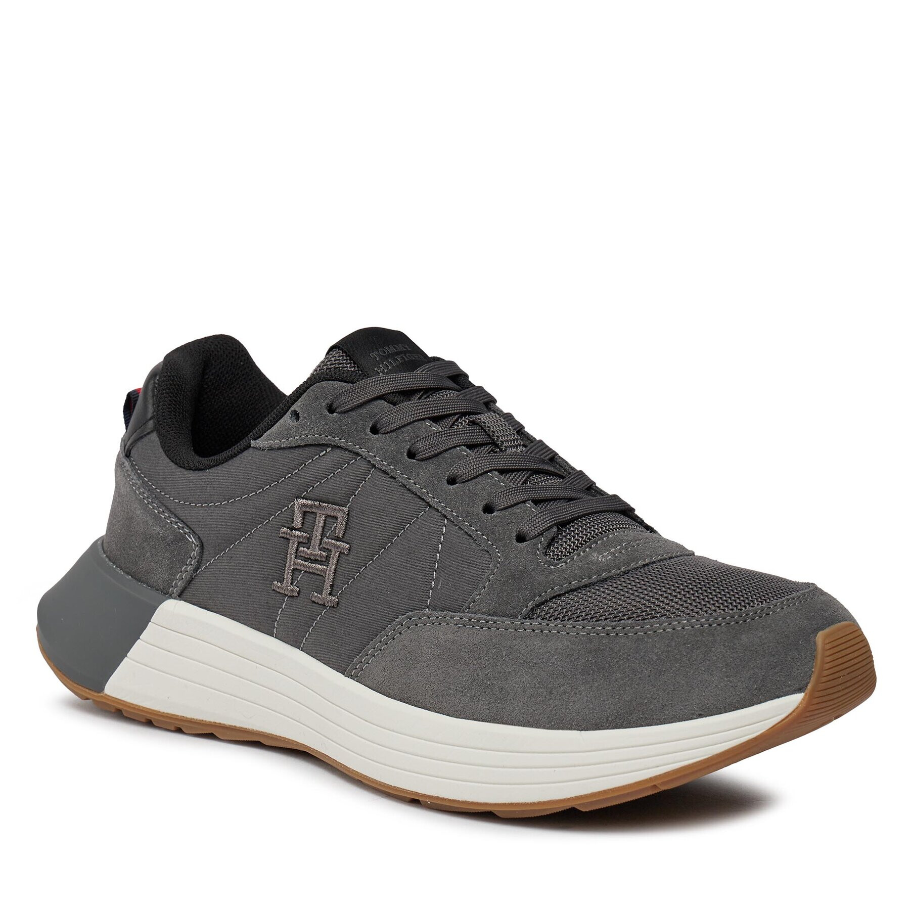 Tommy Hilfiger Сникърси Classic Elevated Runner Mix FM0FM04876 Сив - Pepit.bg